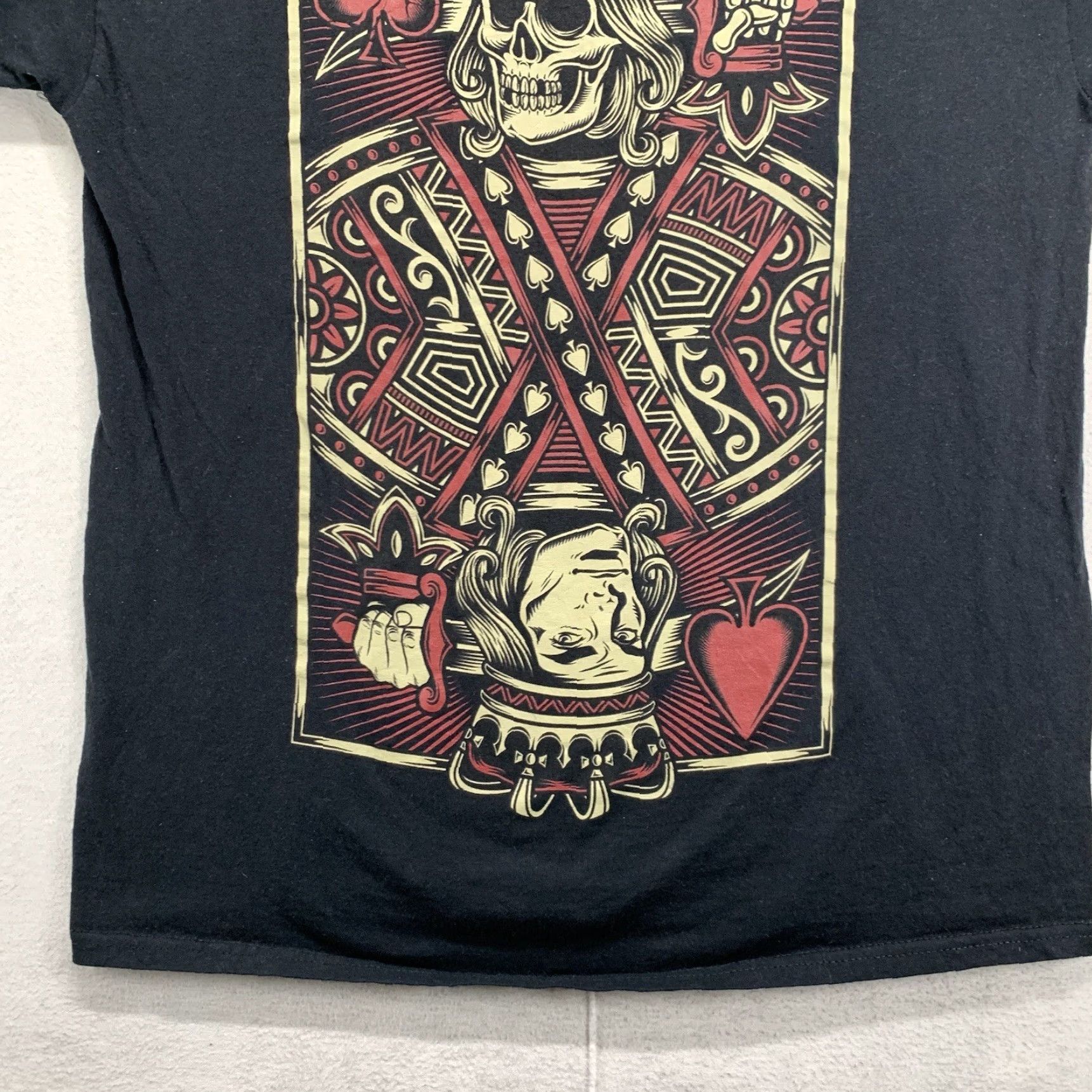 Vintage DOM MEN Short Sleeve T Shirt Black Crew Neck Jack of Hearts Logo 2020s Art Biker Rocker Men M Size US M / EU 48-50 / 2 - 6 Thumbnail