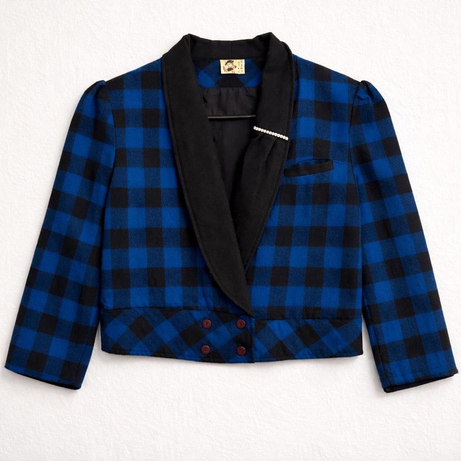 Other Vintage Y2K Preppy Plaid Cropped Blazer gossip Girl Clueless Size M / US 6-8 / IT 42-44 - 1 Thumbnail