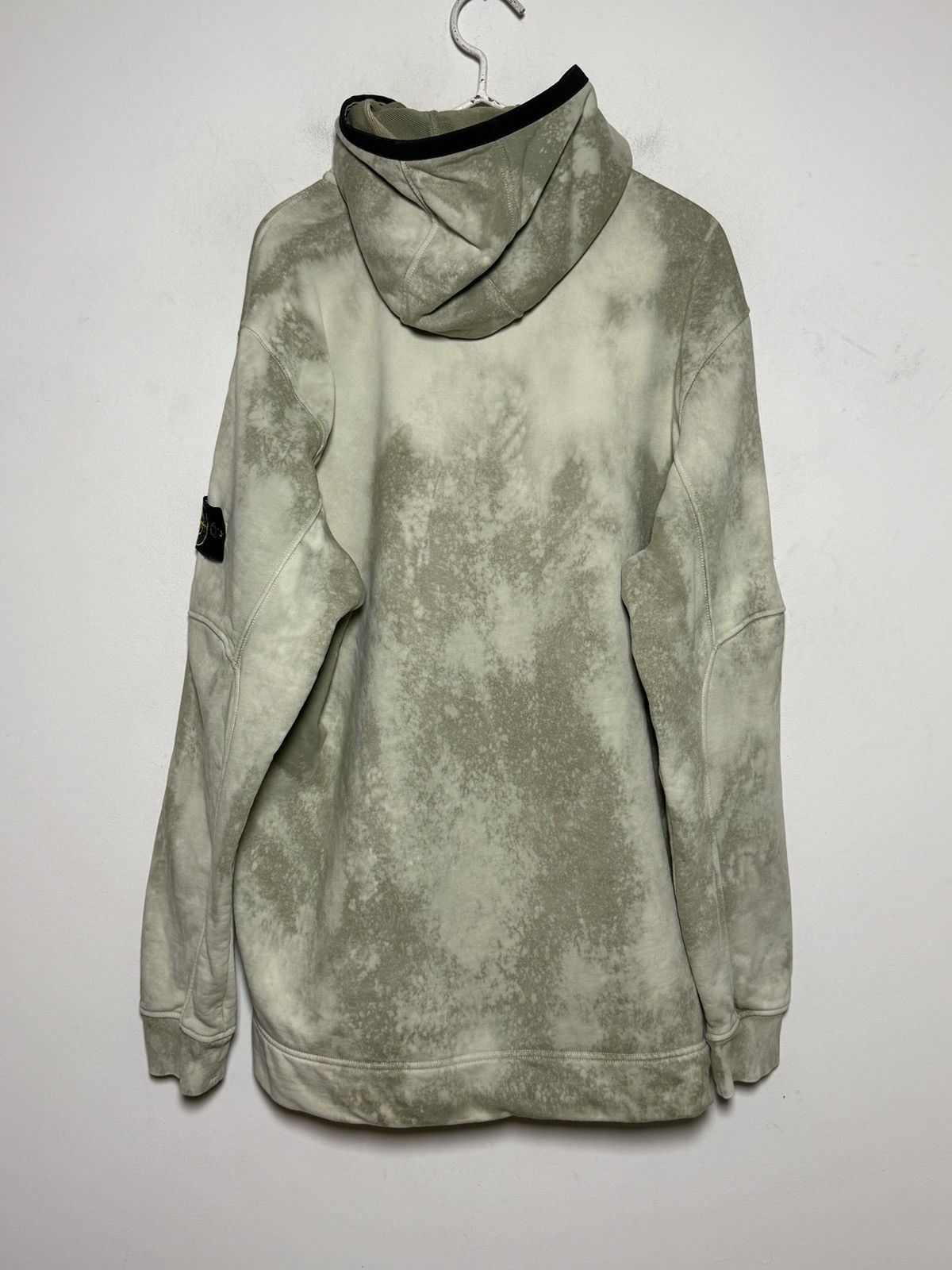 Stone Island half-zip hoodie hand corrosion