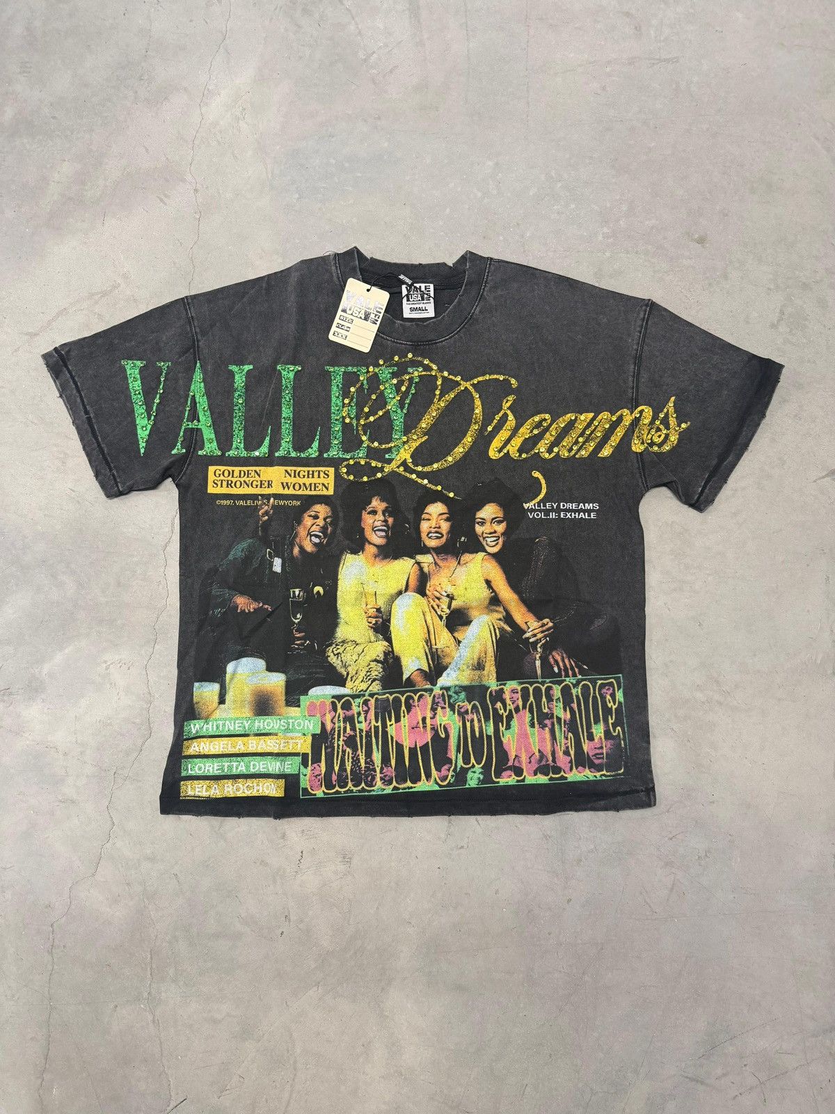 Vale Forever Valley Dreams Black Xhale Bling Tee Large