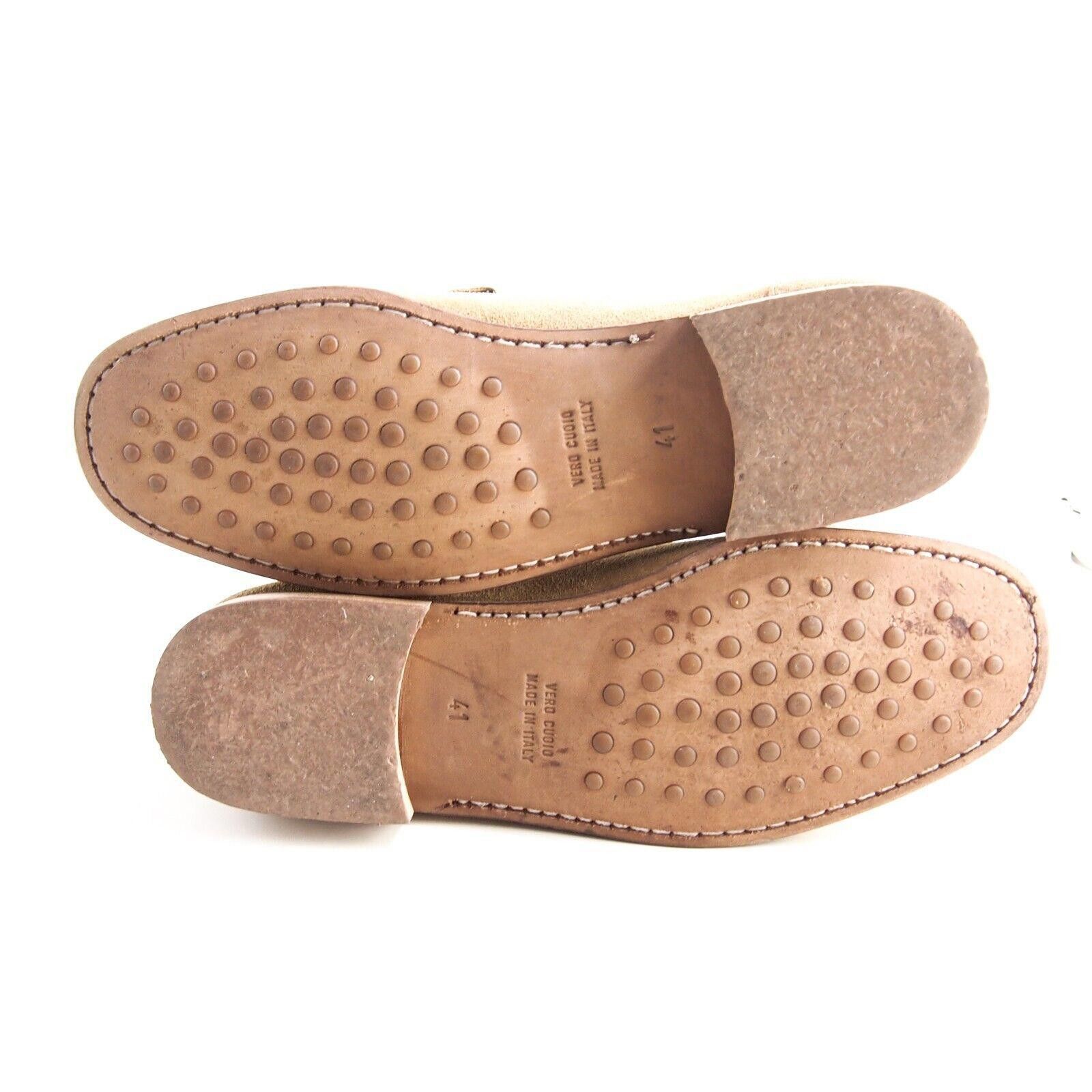 Designer Mauro Volponi Penny Loafers Beige Suede Mens US 8 EU 41 Size US 8 / EU 41 - 7 Thumbnail