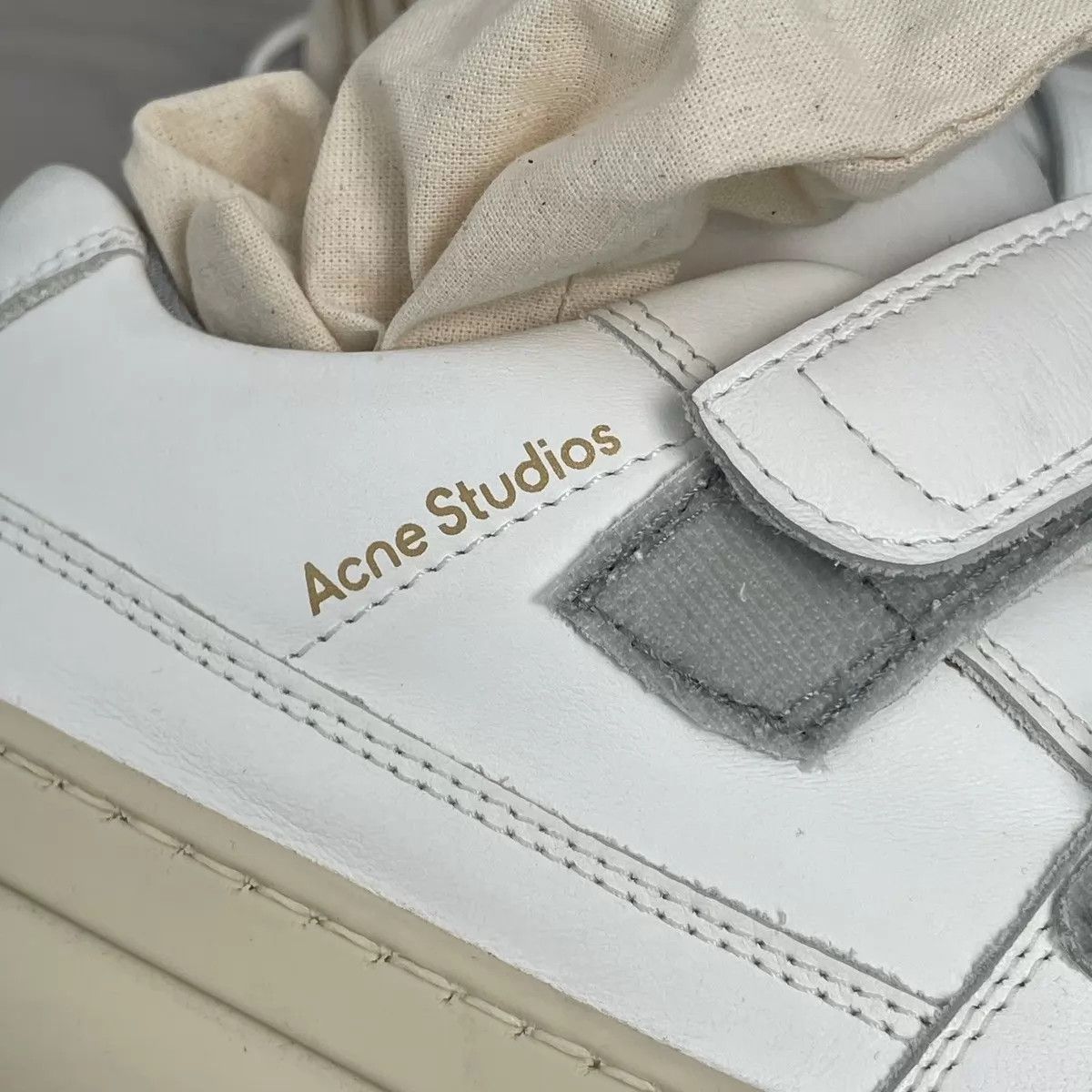 Acne Studios ACNE White Leather Sneakers 37 260312WQQ3H03 Size US 6.5 / IT 36.5 - 6 Thumbnail