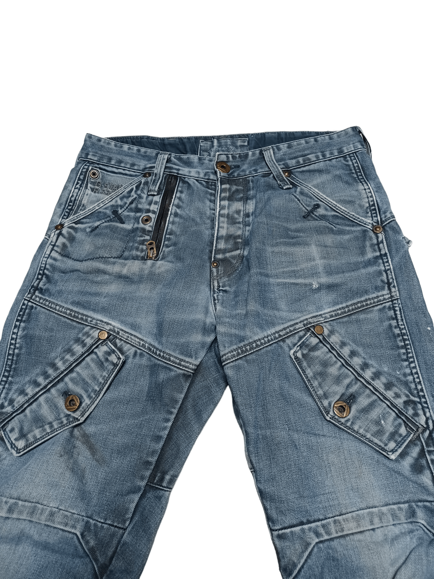 G-Star DIRTY G STAR RAW MULTIPOCKET CARGO MILITARY AVANTGARDE JEANS Size US 30 / EU 46 - 3 Thumbnail