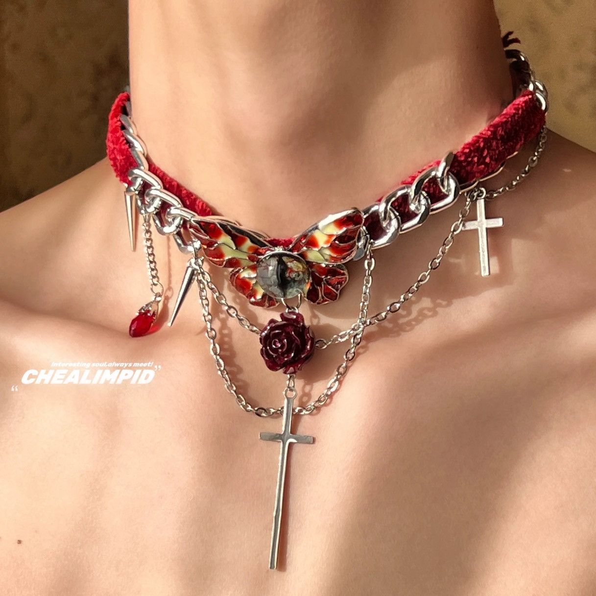 Japanese Brand × Vintage Retro punk necklace Size ONE SIZE - 1 Thumbnail