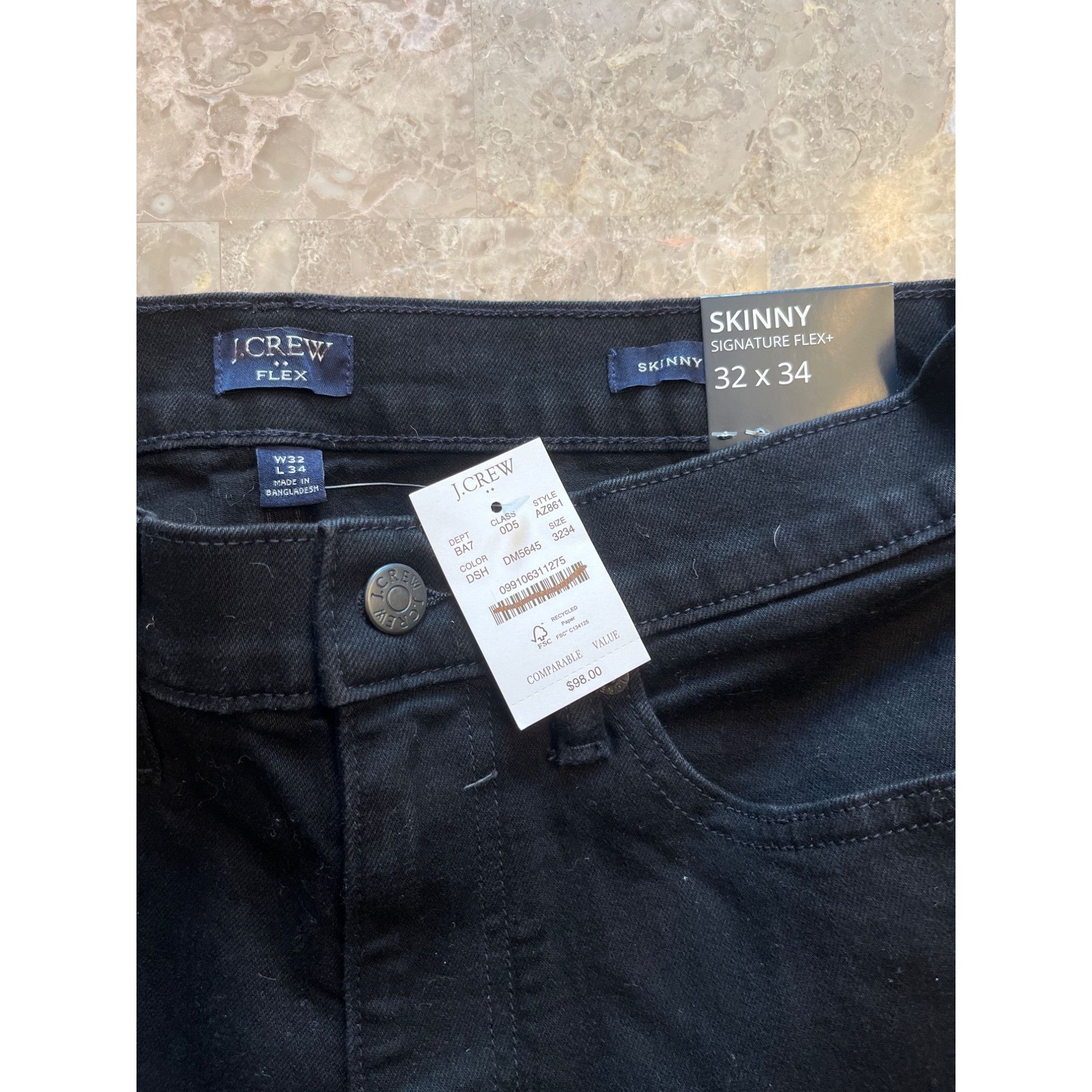 J.Crew J. Crew Skinny-Fit Jeans Signature Flex in Dark Shadow 32x34 Size US 32 / EU 48 - 6 Thumbnail
