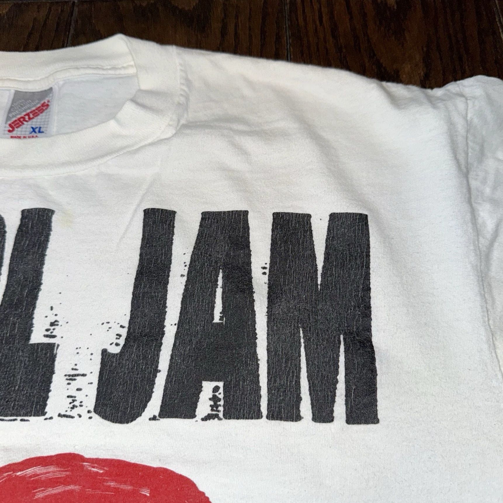 Jerzees VINTAGE Pearl Jam Don't Give Up 1992 European Tour Graphic Tee Shirt Men XL White Size US XL / EU 56 / 4 - 4 Thumbnail