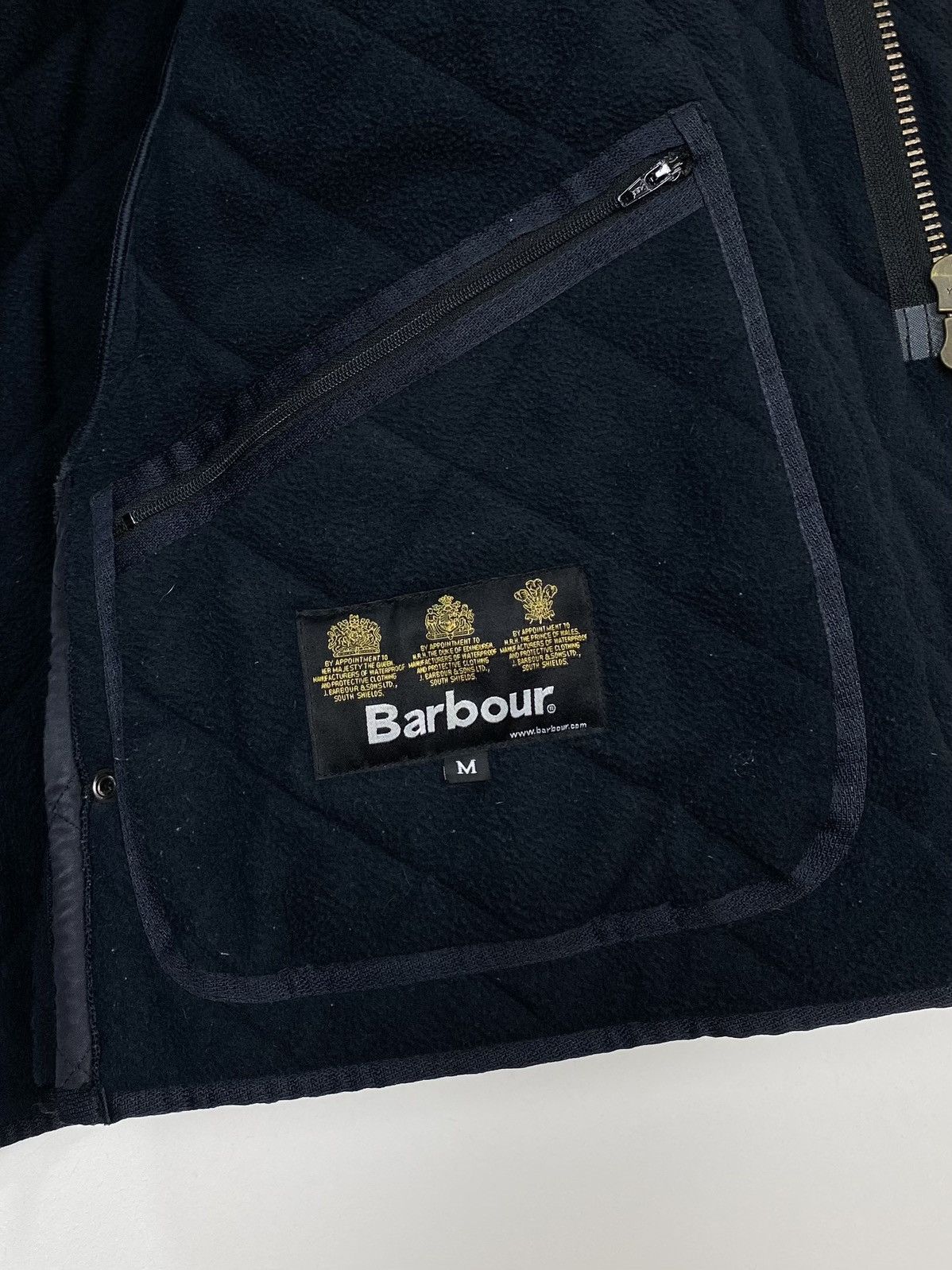 Designer Barbour Microfibre Polarquilt Jacket Navy Mens Size Medium Size US M / EU 48-50 / 2 - 8 Thumbnail