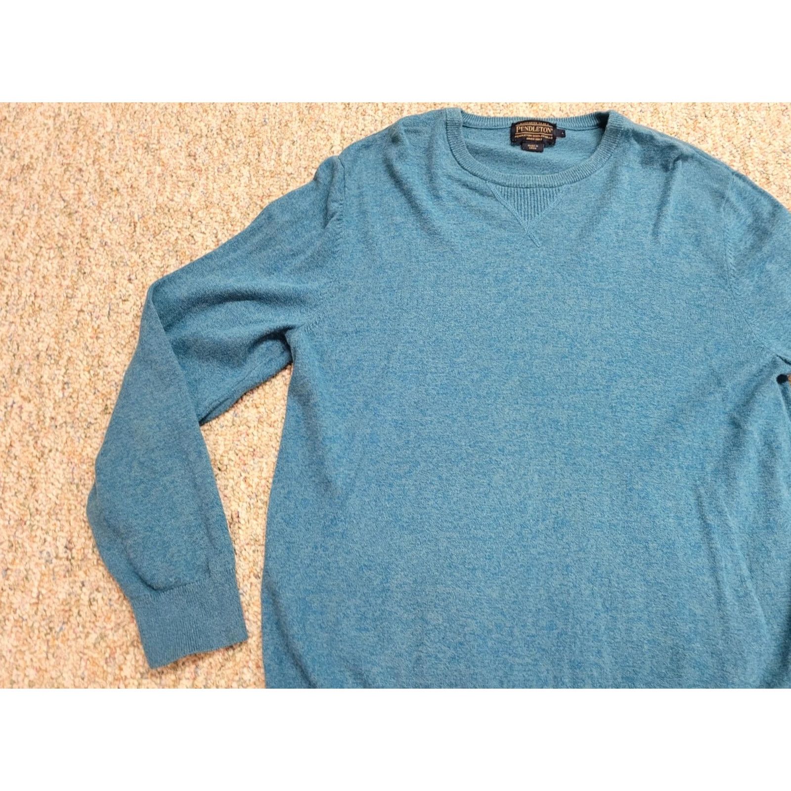 Pendleton Pendleton Sweater Mens Large Teal Knit Pullover Long Sleeve Casual Outdoor Size US L / EU 52-54 / 3 - 6 Thumbnail