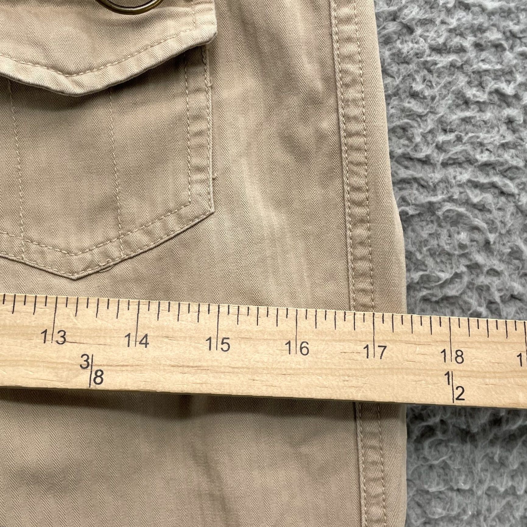 Free People Free People Pants Women's Khaki Utility Low Rise 5/6 31x31 Beige Cotton Casual 90s Y2k Gorpcore Safari Mens Womens Size 28" / US 6 / IT 42 - 6 Thumbnail