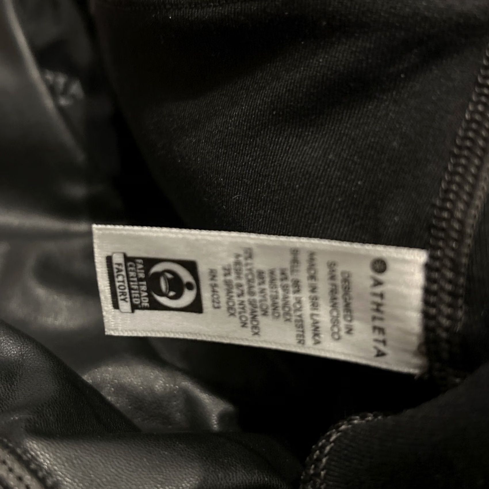 Athleta Athleta Women’s L Black Faux Leather Pants Stretch Ankle 27 Inseam Grunge Vintage: No Womens Pants Size 36" / US 14 / IT 50 - 3 Thumbnail