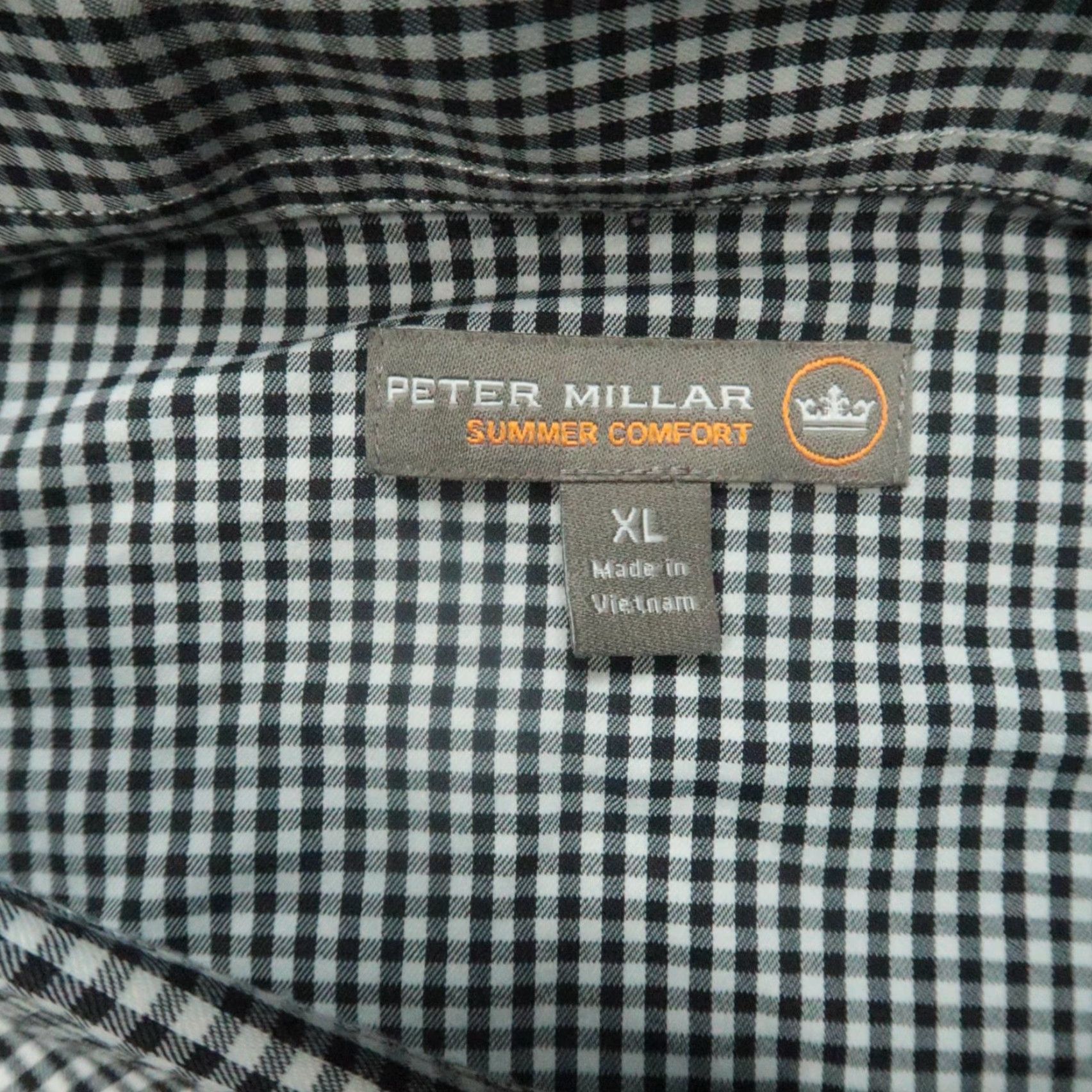 Peter Millar Peter Millar Button-Up Shirt Black White Gingham Long Sleeve XL Mens Size US XL / EU 56 / 4 - 3 Thumbnail