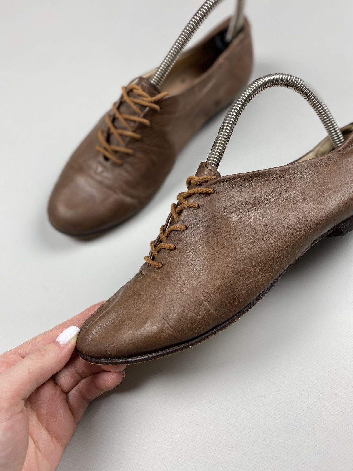 Jil Sander × Vintage Jil Sander ladies leather flats ballets size 40 1/2 Size US 10.5 / IT 40.5 - 15 Thumbnail
