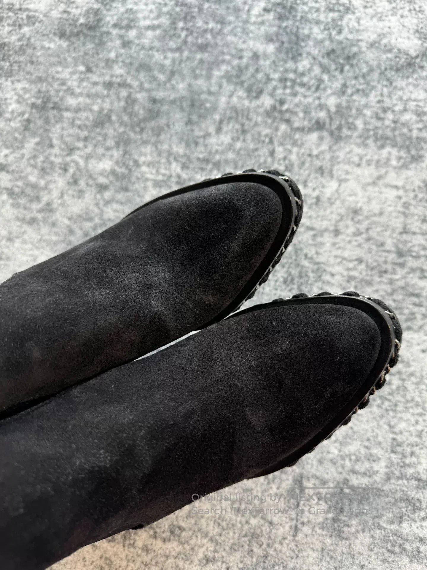 Chanel Chanel Suede Chain High-Heel Boots. Size US 5 / IT 35 - 6 Thumbnail