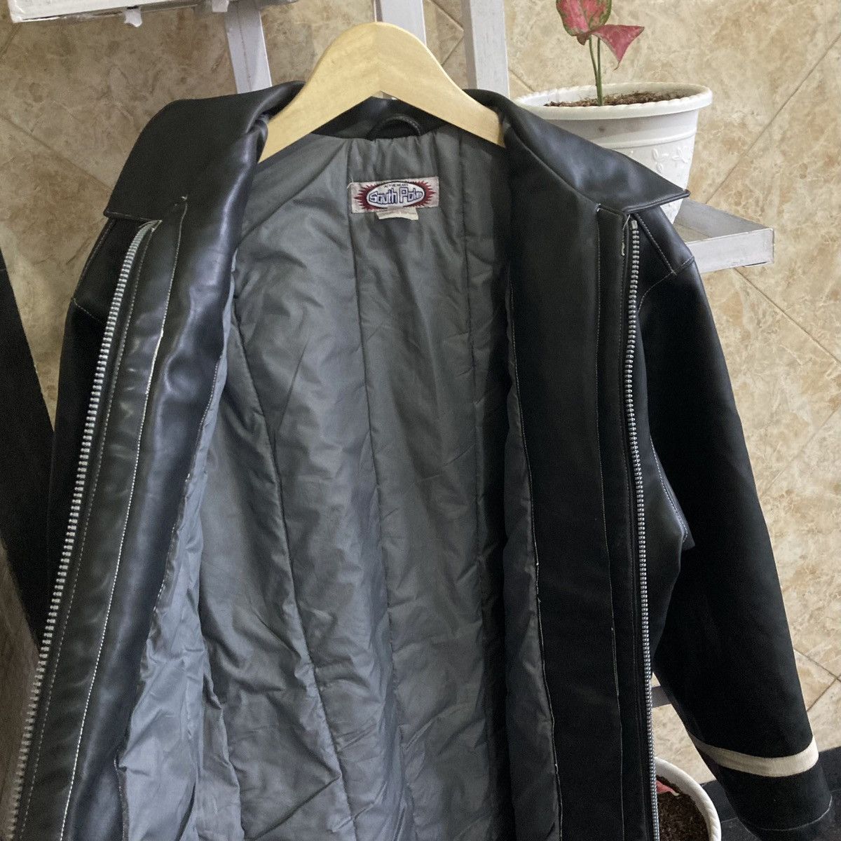 Southpole SOUTH POLE - Vtg 90s Hip Hop Long Genuine Leather Y2K Jacket Size US XXL / EU 58 / 5 - 6 Thumbnail