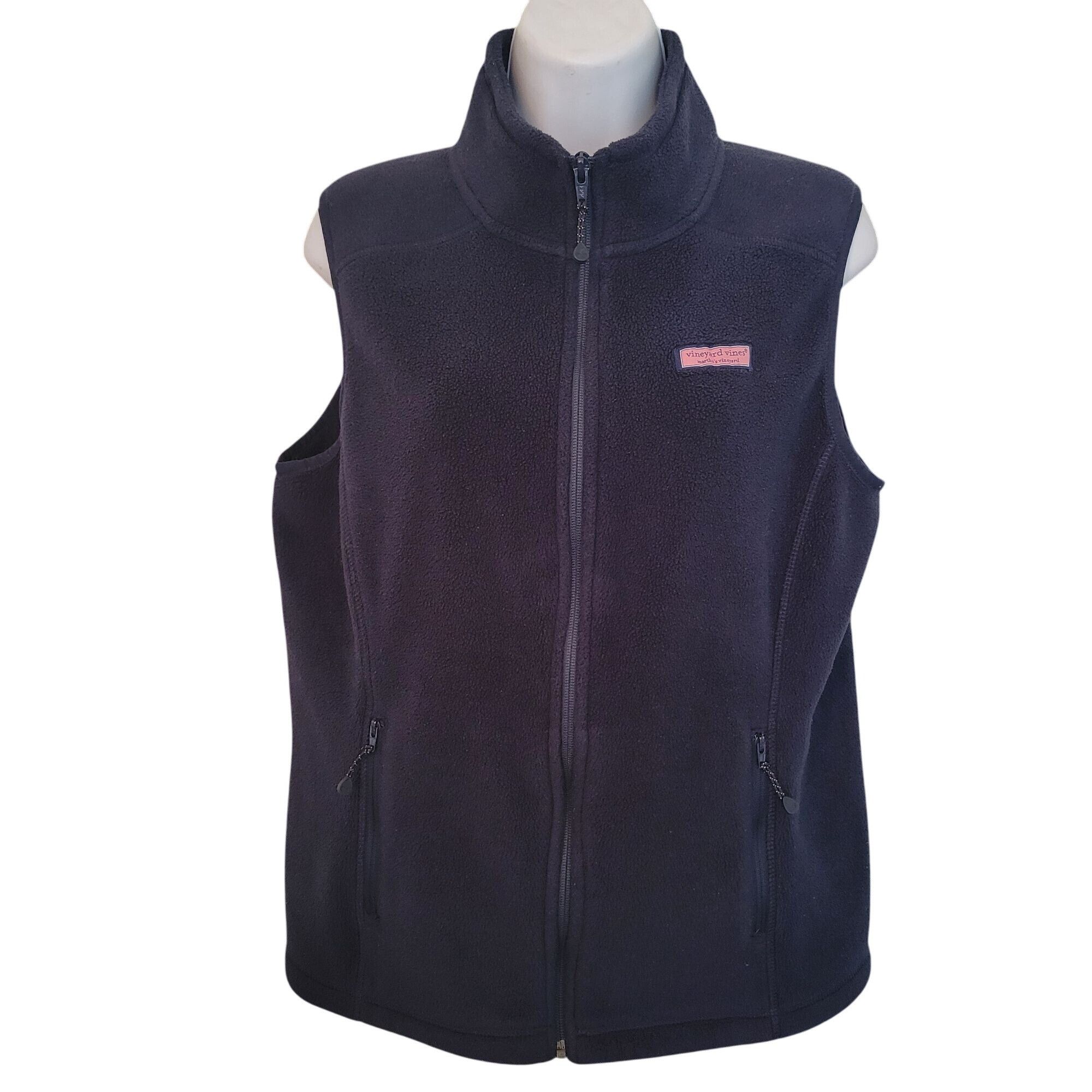 Vineyard Vines Vineyard Vines Fleece Vest M Navy Blue Full Zip Sleeveless C Size M / US 6-8 / IT 42-44 - 2 Thumbnail