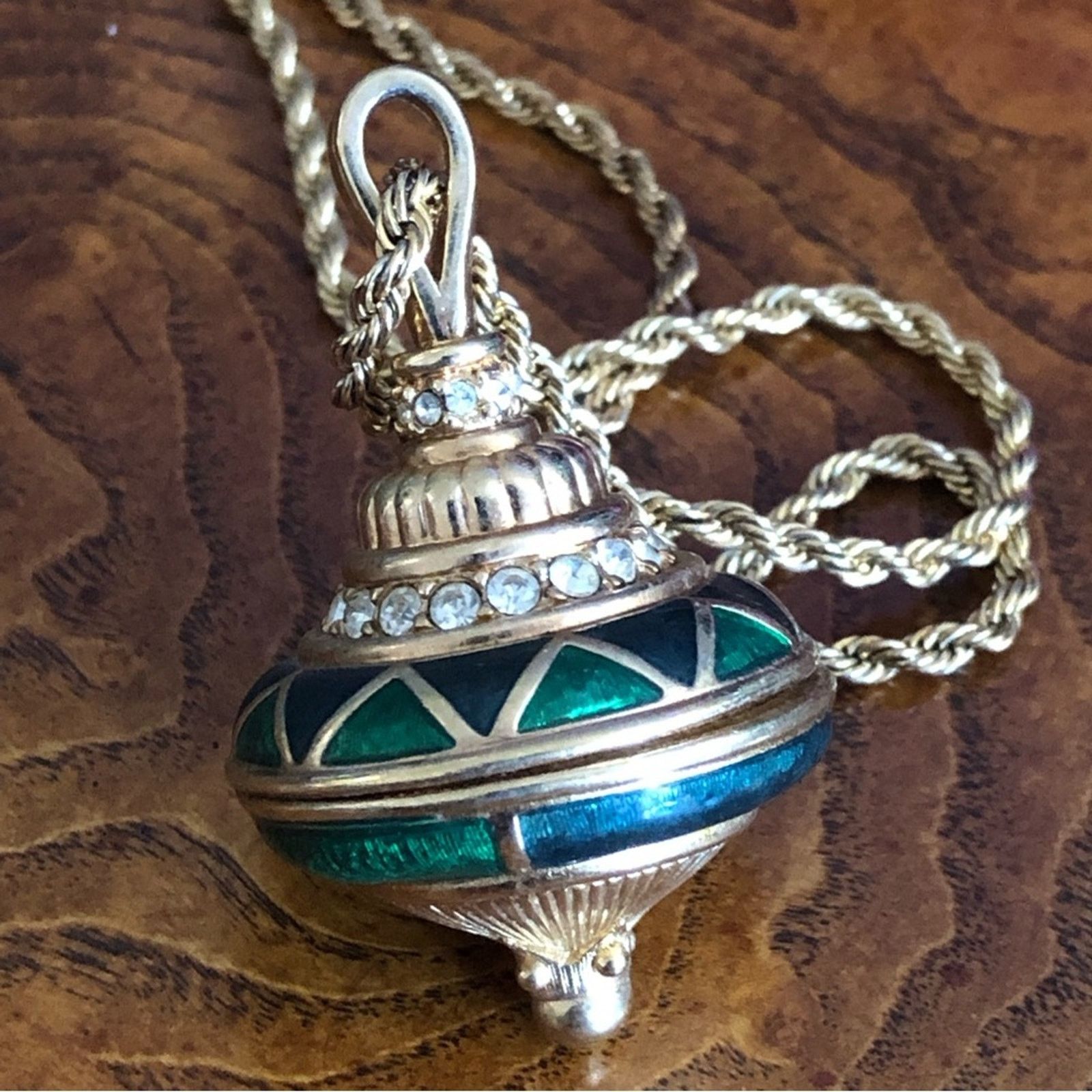Swarovski Vintage Swarovski enamel crystal ornament dreidel necklac Size ONE SIZE - 13 Thumbnail