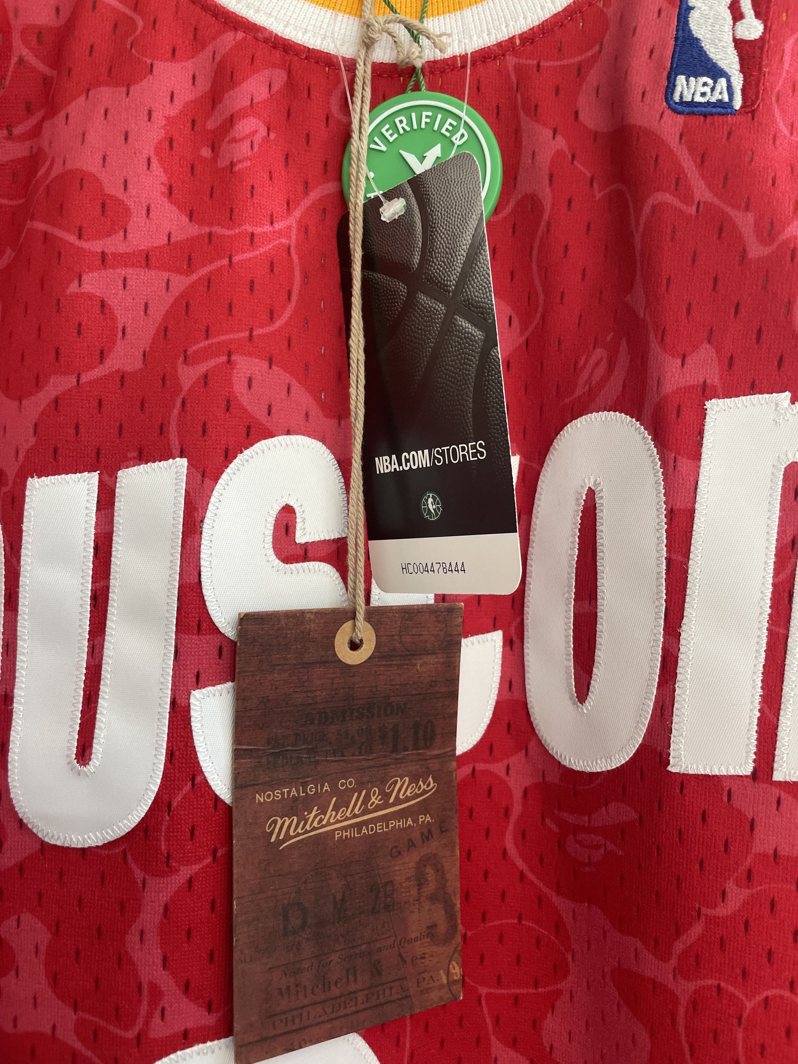 Bape × Mitchell & Ness BAPE x Mitchell And Ness Houston Rockets Jersey Size US S / EU 44-46 / 1 - 4 Thumbnail