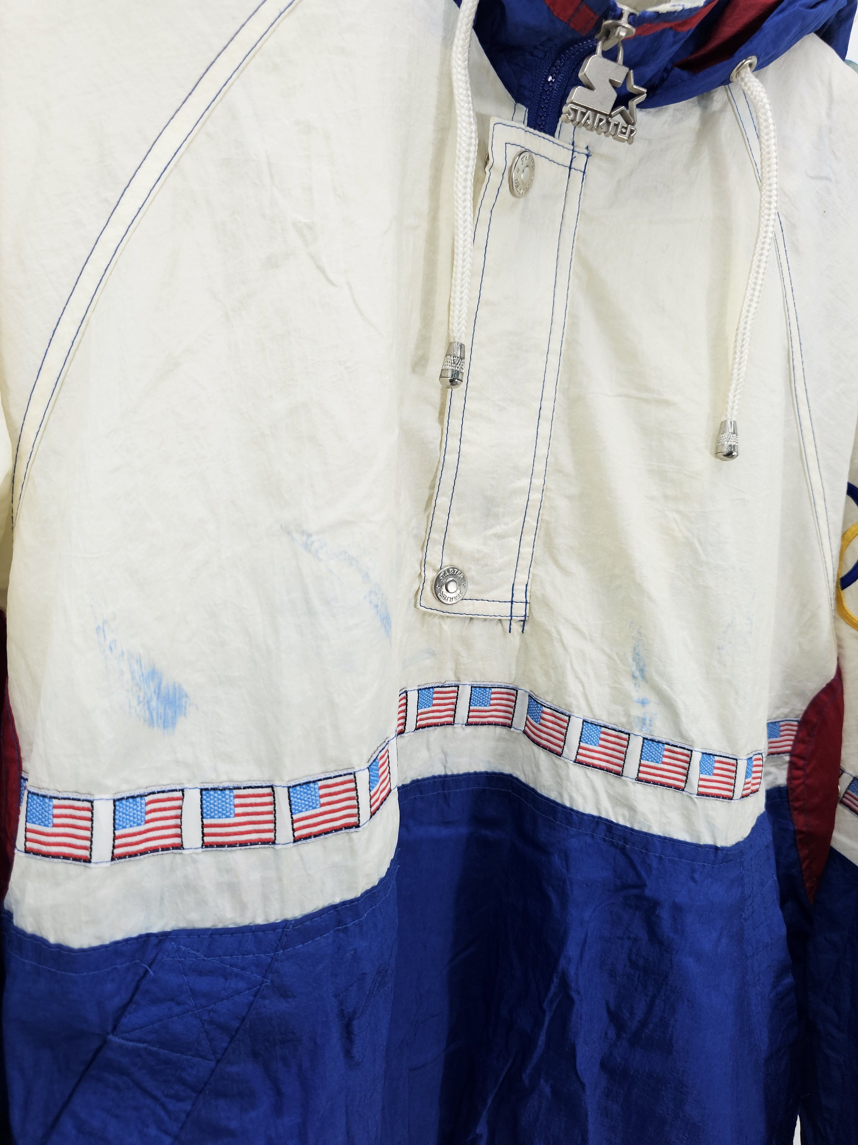 USA Olympics Vintage OLYMPIC Team USA Starter Pullover Jacket J0104 Size US M / EU 48-50 / 2 - 5 Thumbnail