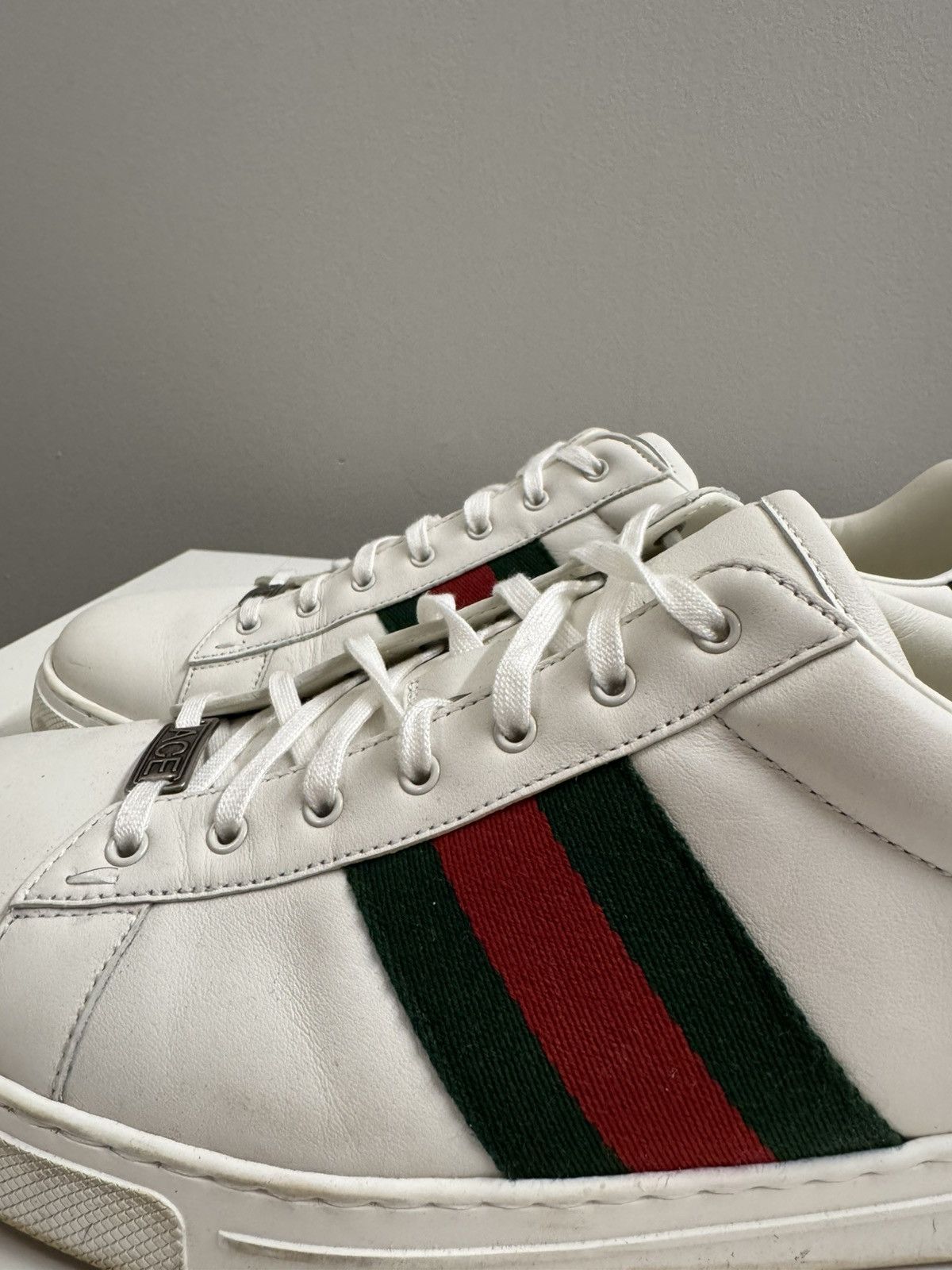 Gucci GUCCI ACE SNEAKER WITH WEB (sz 13) Size US 13 / EU 46 - 3 Thumbnail