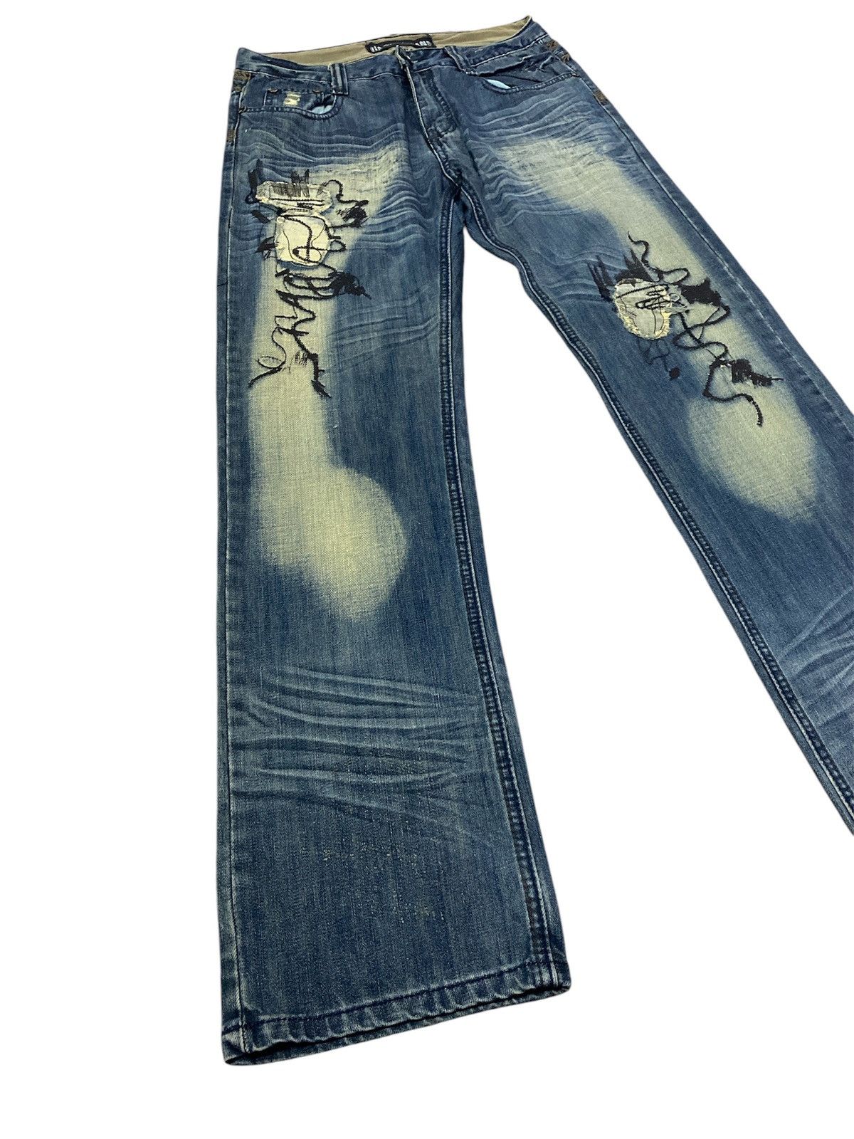 Japanese Brand Big two jeans Flare stitching art Undercover Size US 30 / EU 46 - 4 Thumbnail