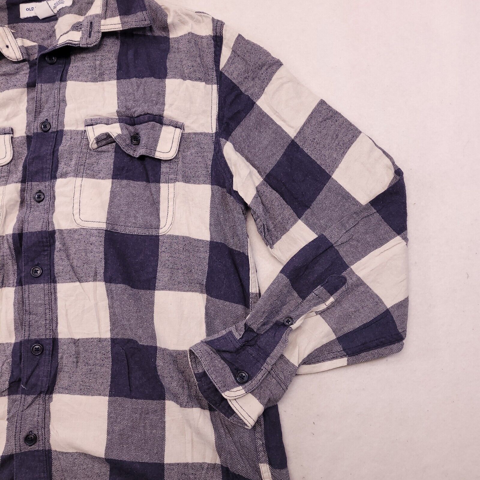 Old Navy Old Navy Buffalo Check Flannel Shirt Mens Size Medium M Blue Size US M / EU 48-50 / 2 - 6 Thumbnail