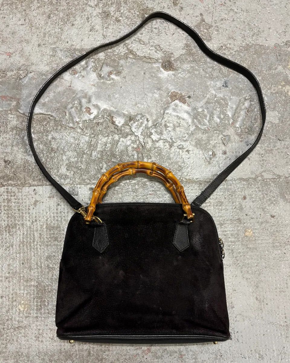 Gucci FW2006 Gucci Black Suede Bamboo Handle Bag Size ONE SIZE - 1 Thumbnail
