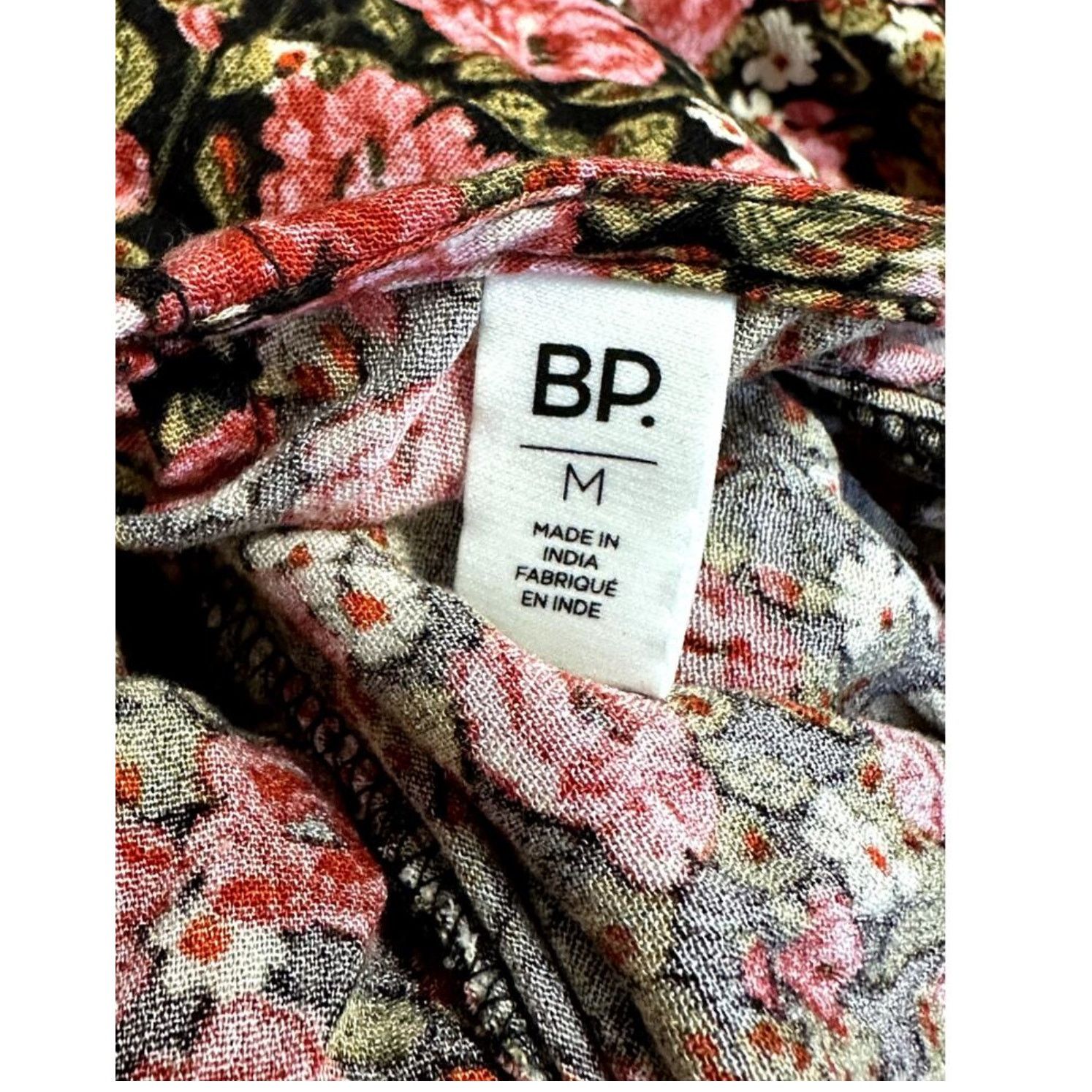 BP. BP Women's Black/PinksFloral Long Sleeve Casual Dress M NWOT Size M / US 6-8 / IT 42-44 - 7 Thumbnail