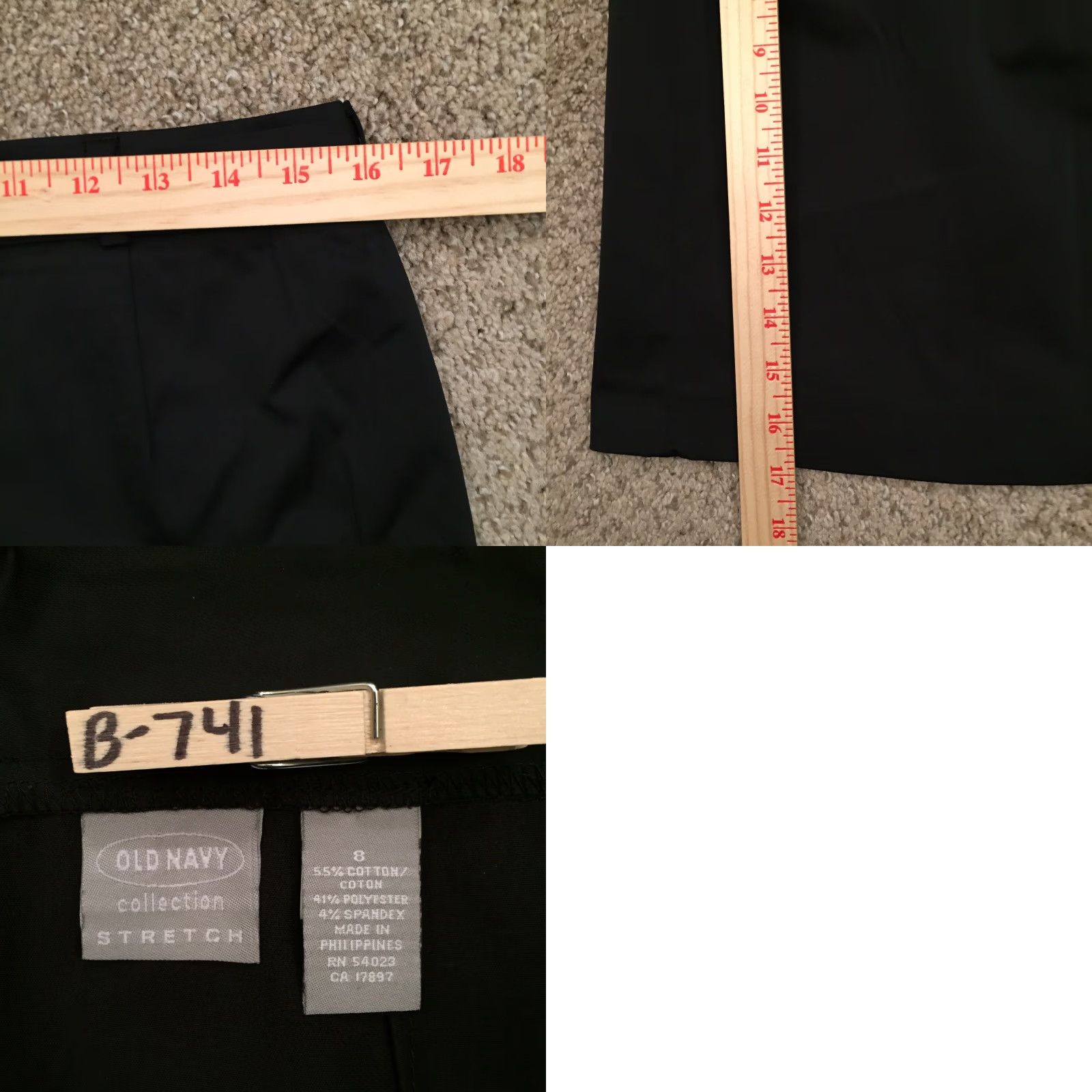 Old Navy Old Navy Skirt Women Short Black A-Line Size 8 Belted Stretch Cotton Blend Zip 8 Womens Size 30" / US 8 / IT 44 - 8 Thumbnail