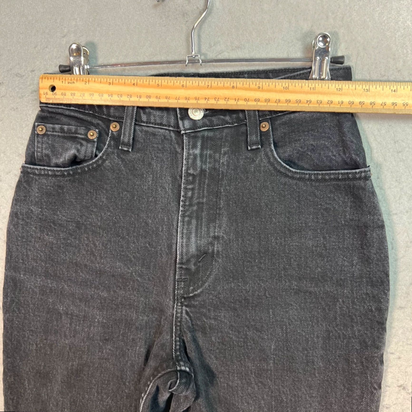 Abercrombie & Fitch VINTAGE Abercrombie & Fitch 90s Straight High Rise Jeans Women's Size 25 Black Denim Size 42" / US 20 - 5 Thumbnail