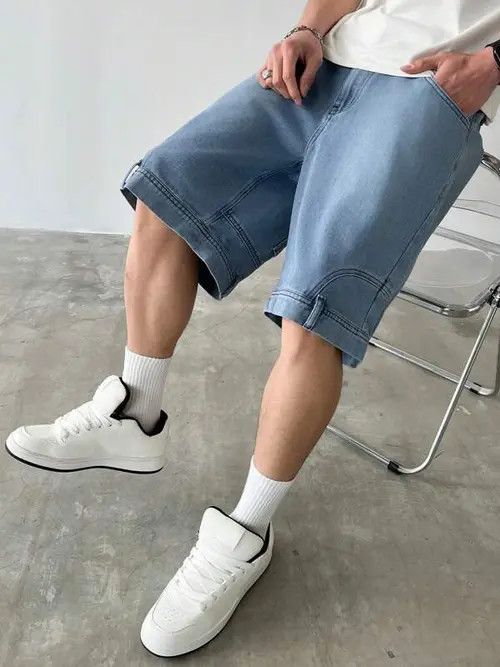 Jean Washed Designer vintage Unique jean shorts Size US 36 / EU 52 - 3 Thumbnail