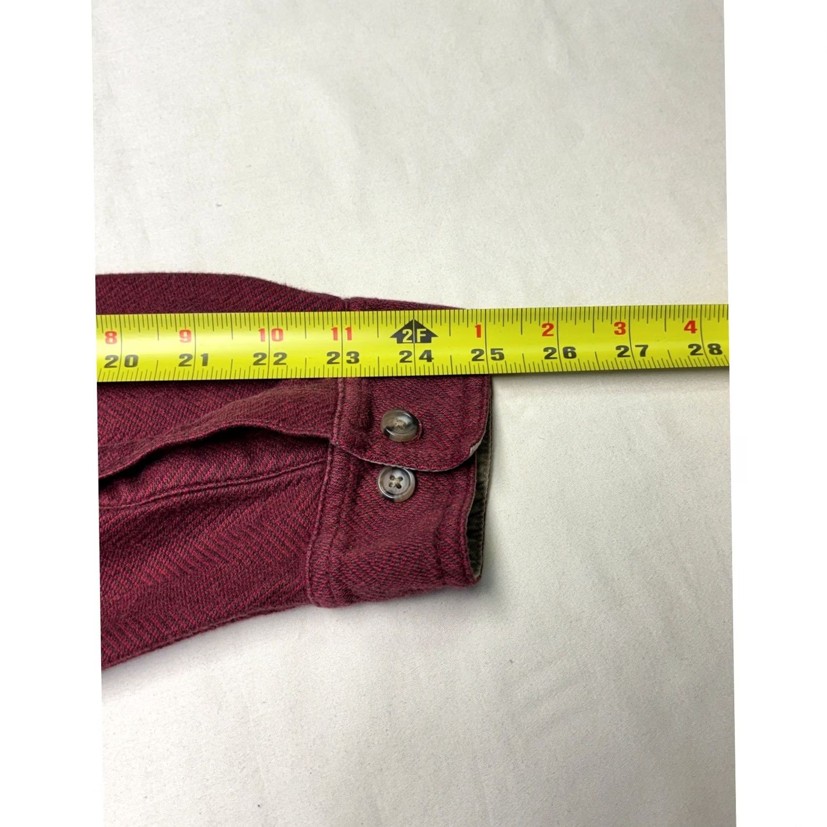 Vintage LL Bean Shirt Button-Up Herringbone Cotton Flannel Red Long Sleeve Mens L Reg Casual Workwear Size US L / EU 52-54 / 3 - 8 Thumbnail