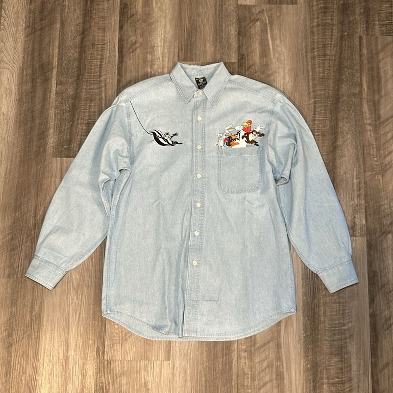 Warner Bros Warner Bros. Studio Store Vintage Denim Long Sleeve - Small Size US S / EU 44-46 / 1 - 2 Thumbnail