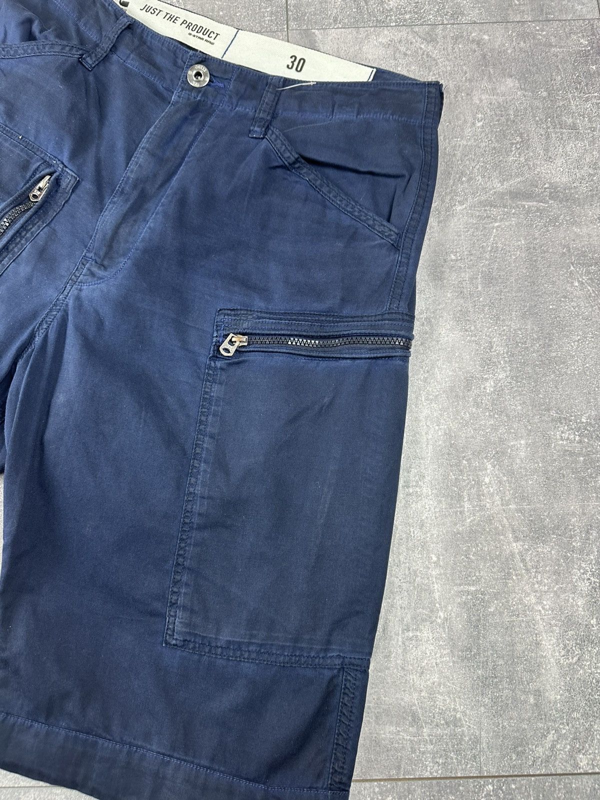 G-Star G Star Raw Japanese Navy Blue Faded Cargo Short Size US 30 / EU 46 - 5 Thumbnail