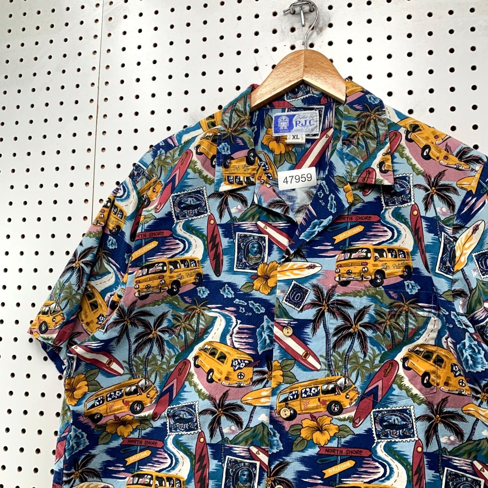 Vintage VINTAGE RJC Hawaiian Shirt Mens XL Surf Board Beach All Over Graphic USA Shirt XS? Size US XL / EU 56 / 4 - 6 Thumbnail