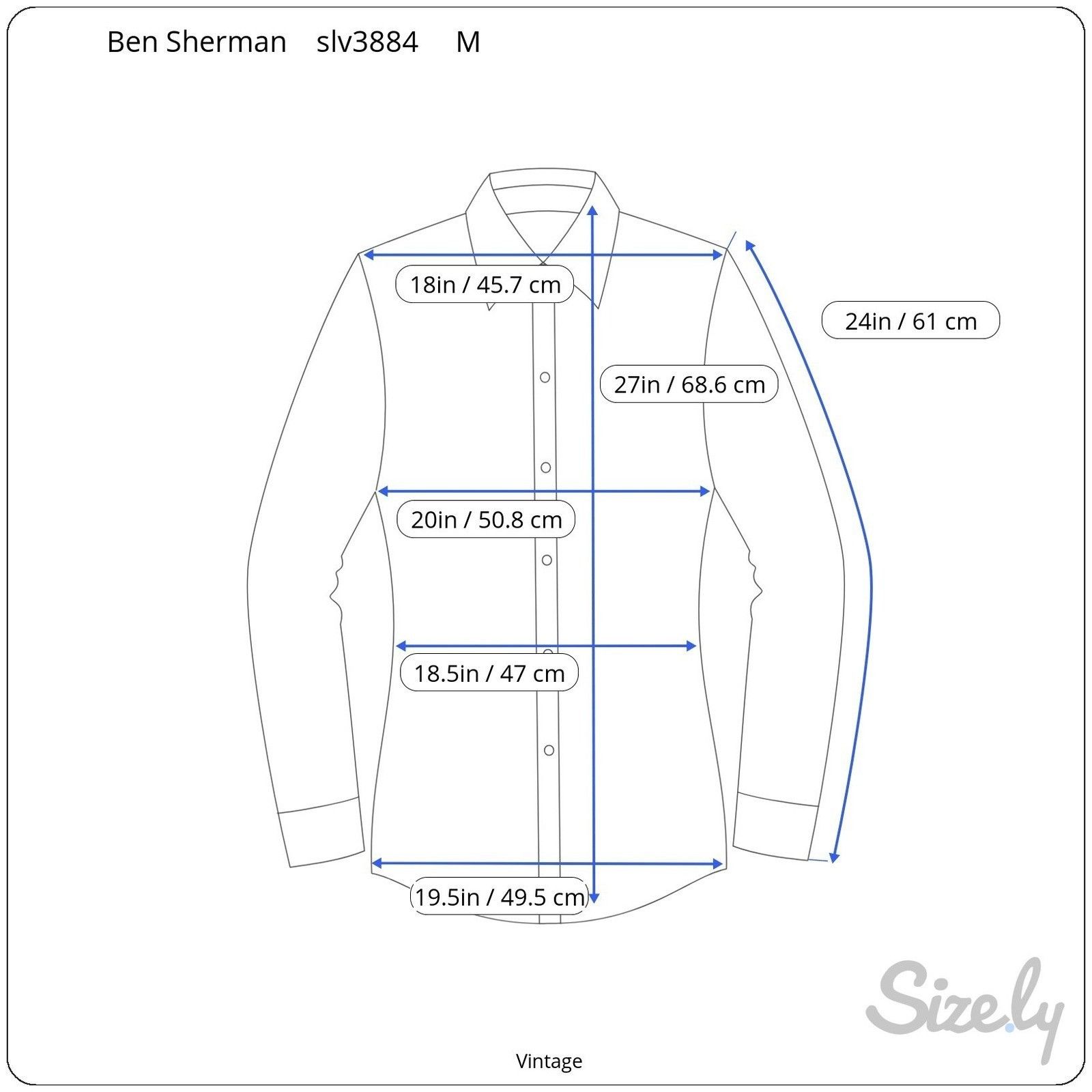 Ben Sherman Ben Sherman Mens Black Long Sleeve Button Down Shirt Solid C Size US M / EU 48-50 / 2 - 8 Thumbnail
