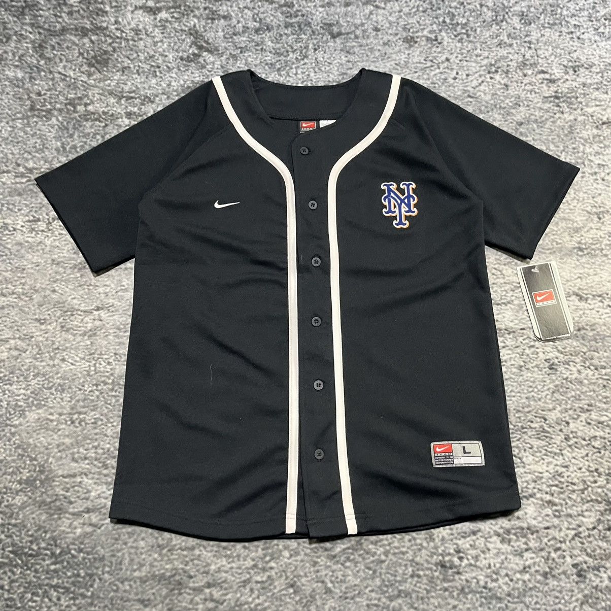 Nike Vintage New York Mets Nike Jersey Black Youth Large NEW Size US S / EU 44-46 / 1 - 3 Thumbnail
