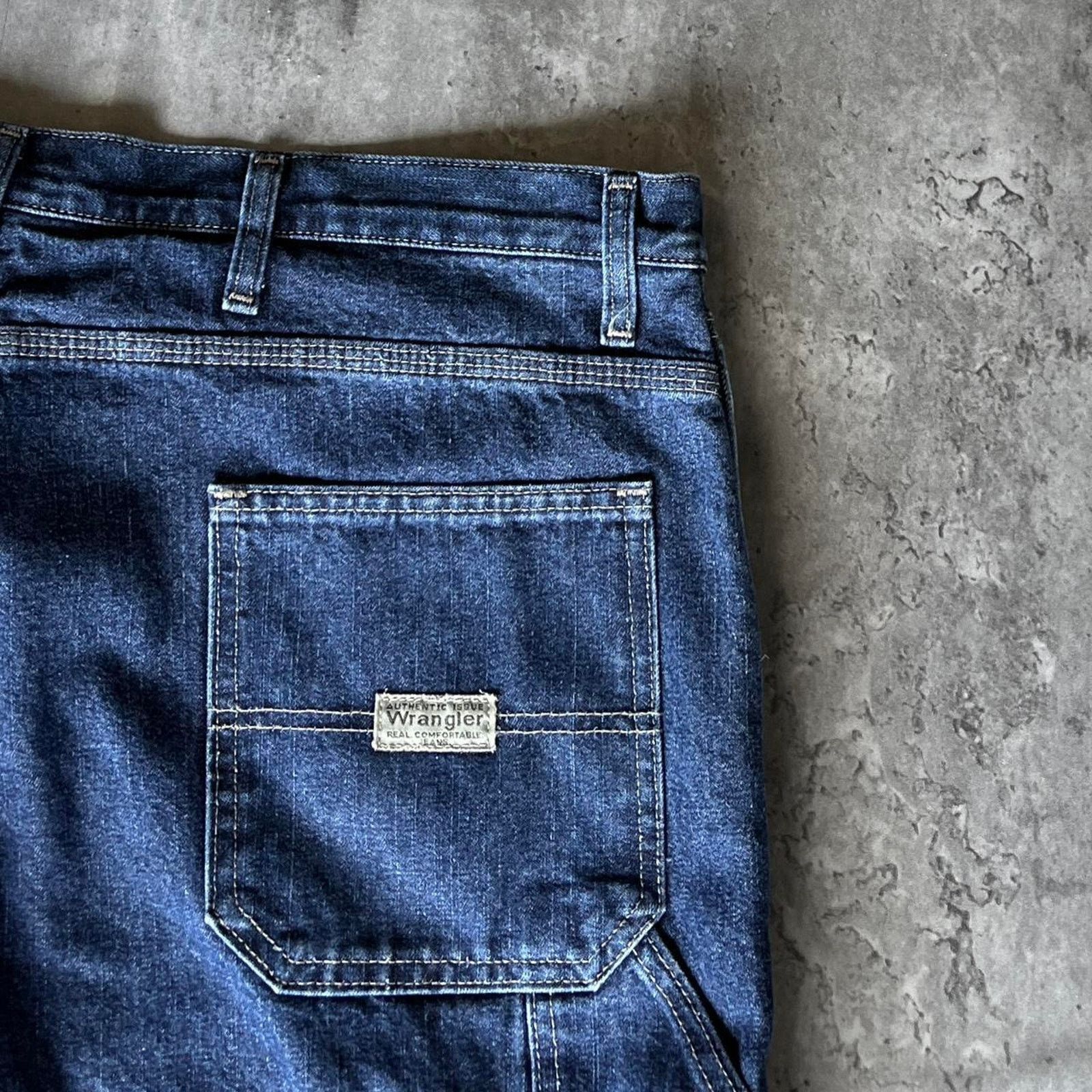 Carhartt × Vintage × Wrangler Vintage Y2K Wrangler Fleece Lined Baggy Carpenter Jeans Size US 42 / EU 58 - 4 Thumbnail
