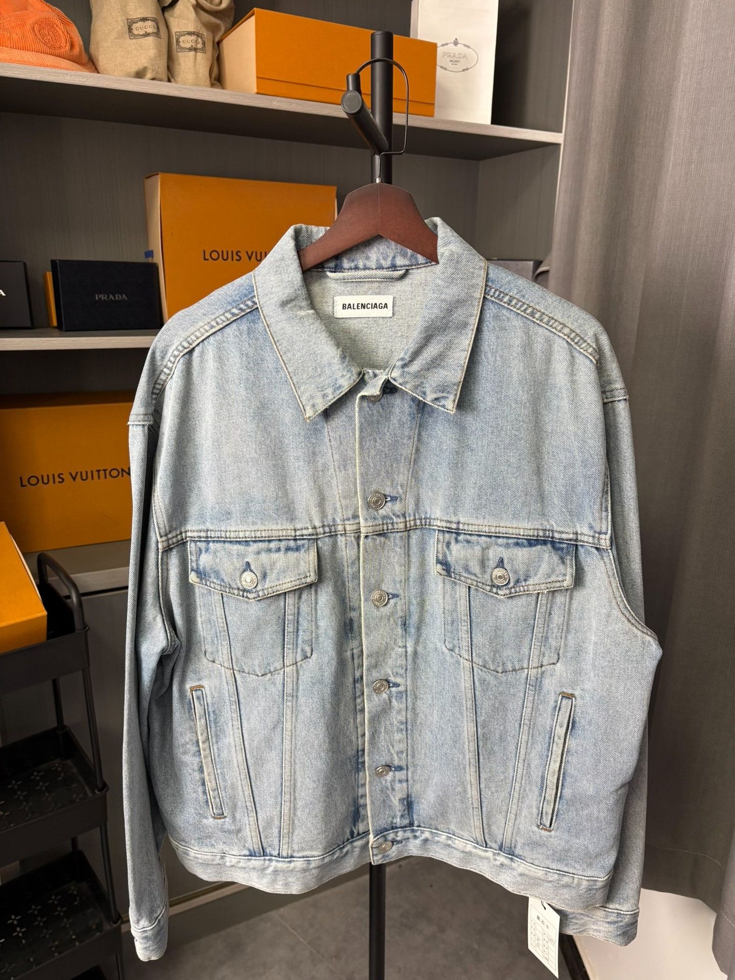 Balenciaga Balenciaga Denim Blue Light Jacket 36 Men Size US S / EU 44-46 / 1 - 1 Thumbnail