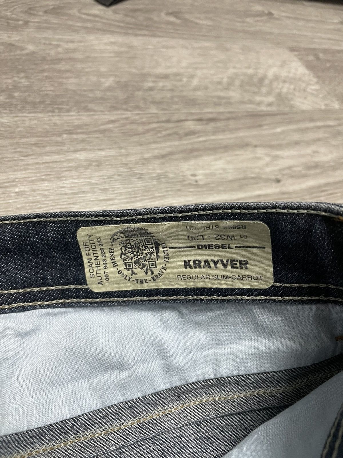 Diesel Vintage Diesel Krayver Regular Fit Blue Wash Denim Jeans 32 Size US 32 / EU 48 - 10 Thumbnail