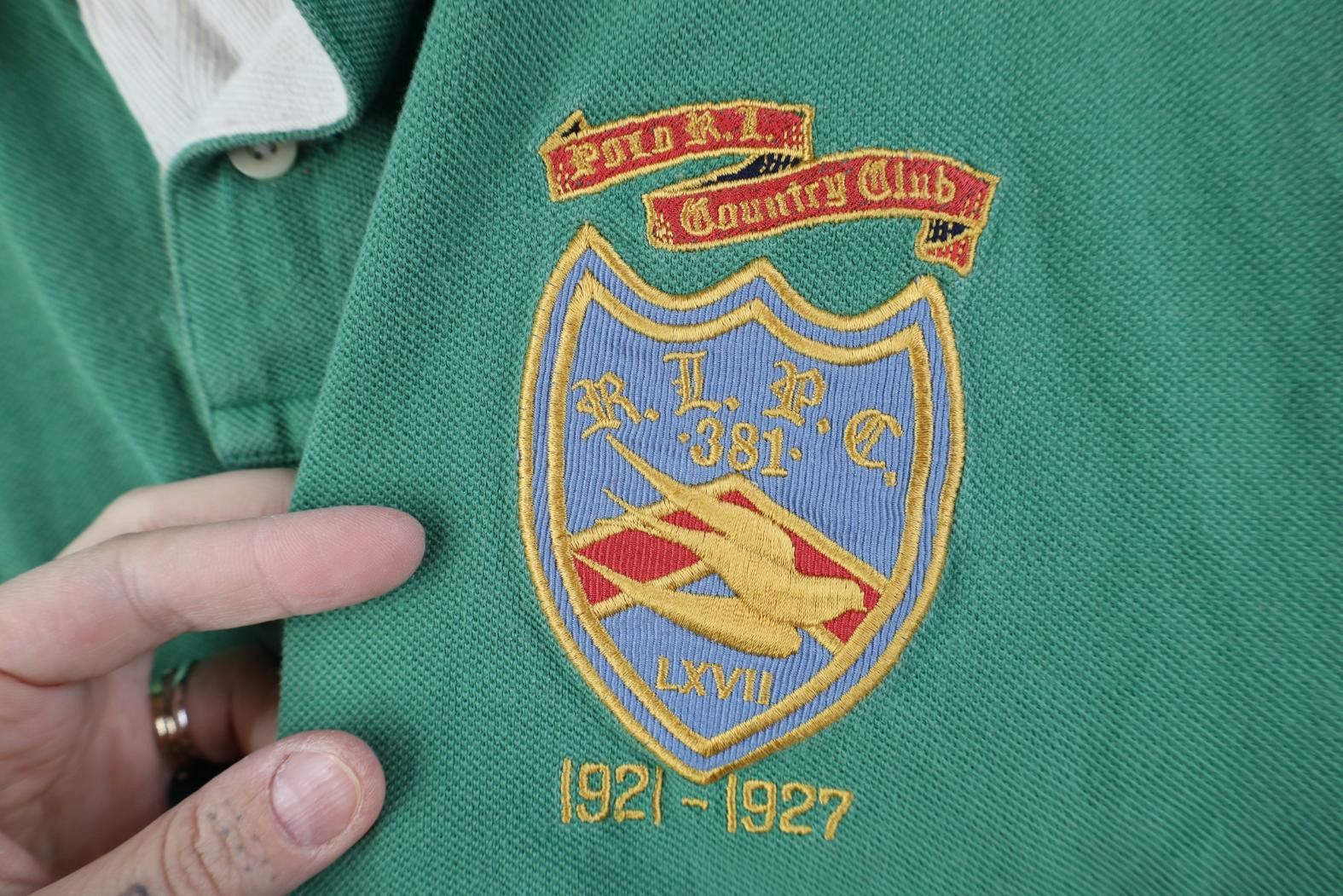 Polo Ralph Lauren Vintage 90s Y2K Ralph Lauren 1921-1927 Shield Polo Shirt Size US XL / EU 56 / 4 - 4 Thumbnail