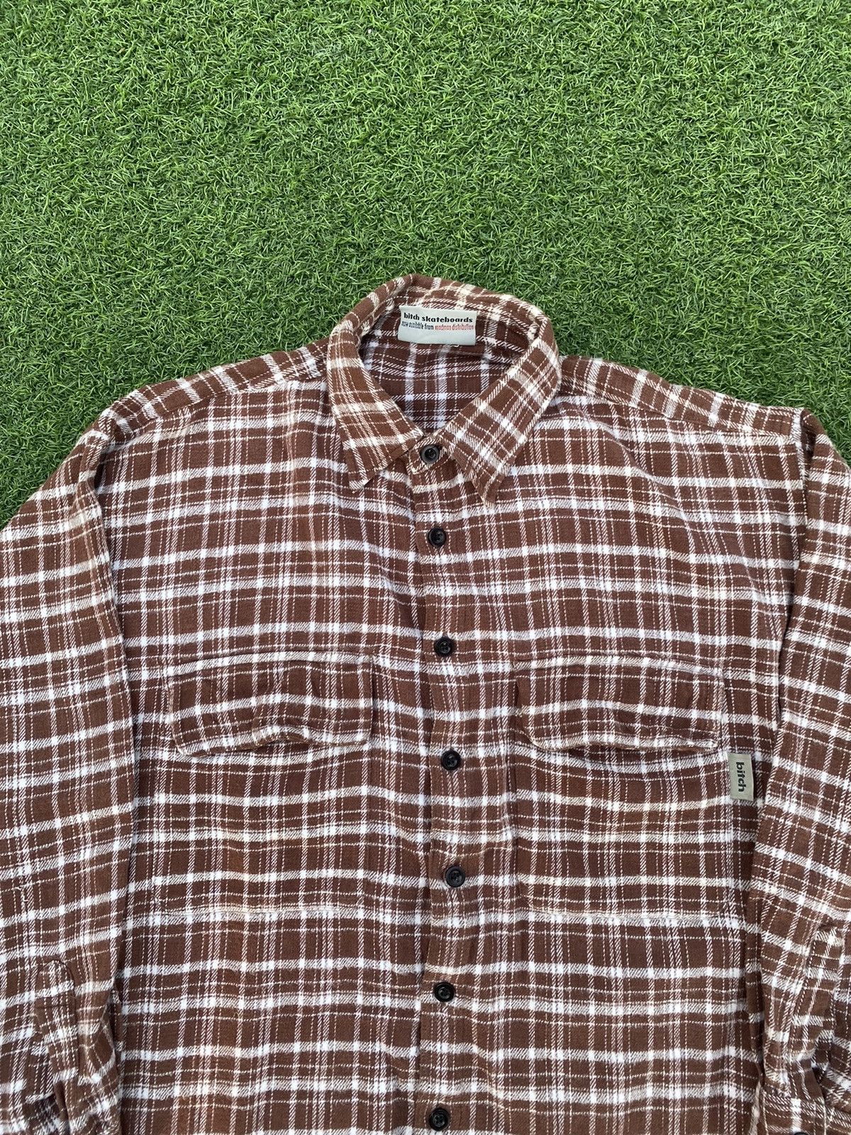 Girl Skateboards VINTAGE 90s BITCH SKATEBOARDS FLANNEL Size US XXL / EU 58 / 5 - 2 Thumbnail