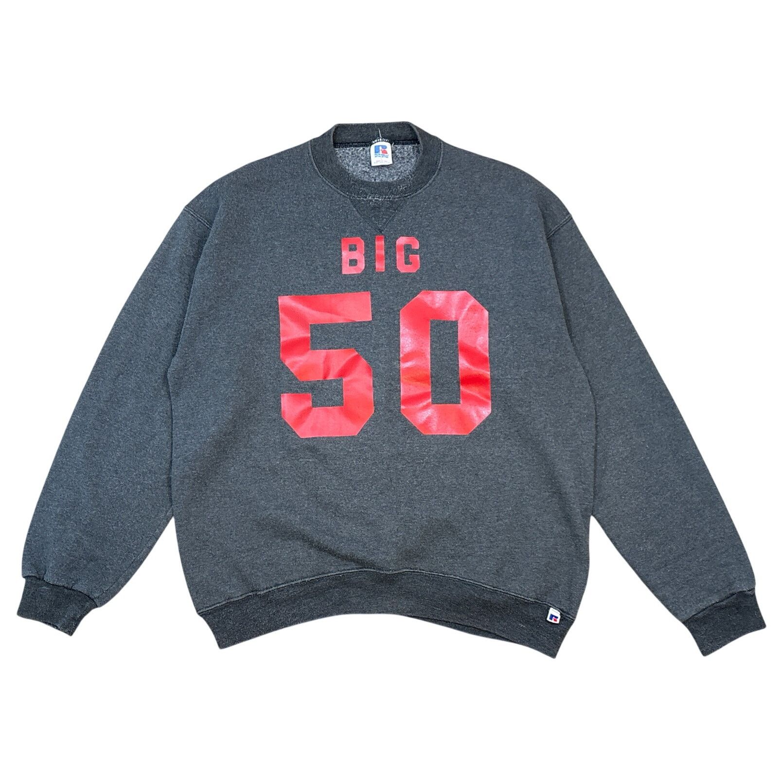 Russell Athletic Vintage 90s Big Jon 50 Russel Athletic Crewneck Grey Red Size US L / EU 52-54 / 3 - 1 Thumbnail