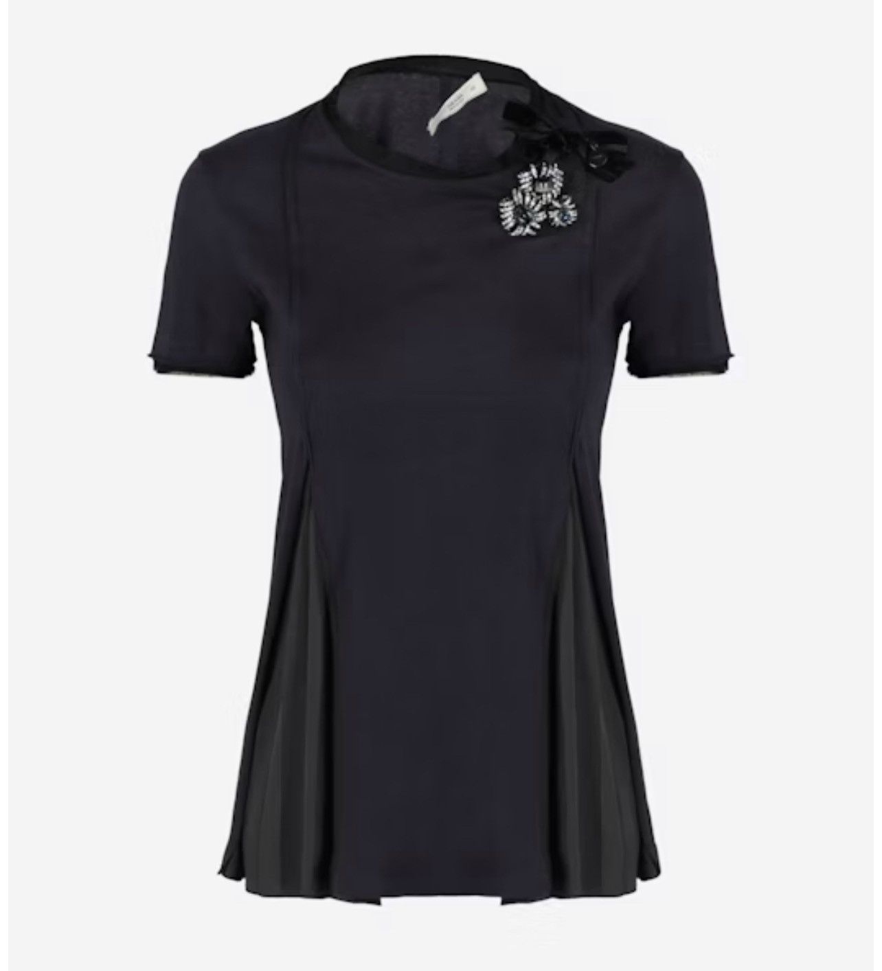 Prada 🔥 Vintage Prada Crystal embellished Shoulder Shirt Size S / US 4 / IT 40 - 1 Thumbnail