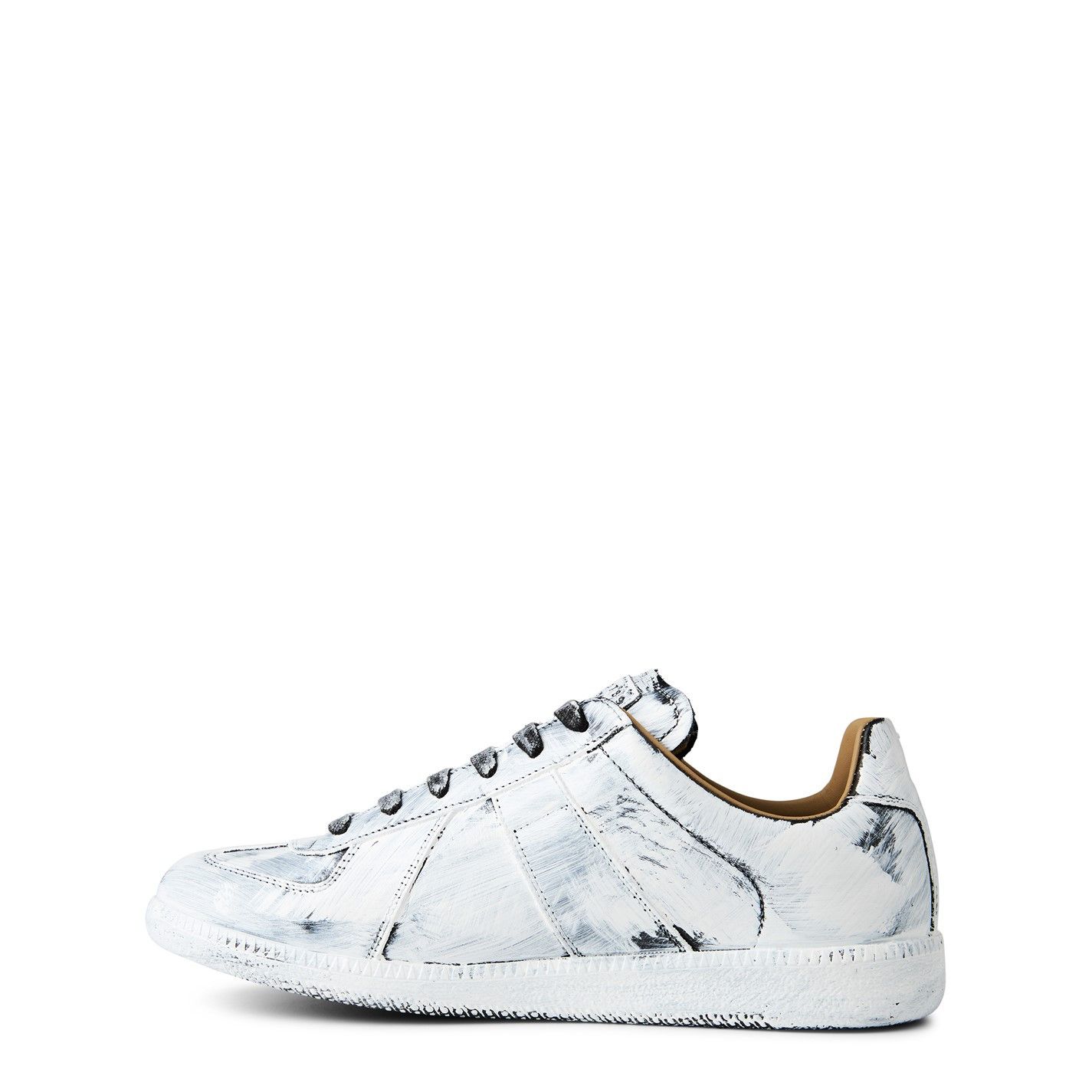 Maison Margiela Replica Bianchetto Painted Sneakers Size US 8 / EU 41 - 3 Thumbnail