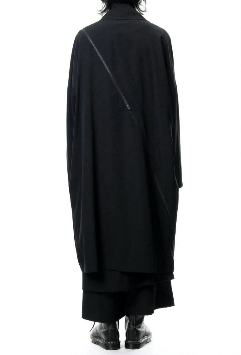 Yohji Yamamoto B Yohji Yamamoto - W/Gabardine Bias Fastener Long Coat Size US L / EU 52-54 / 3 - 7 Thumbnail