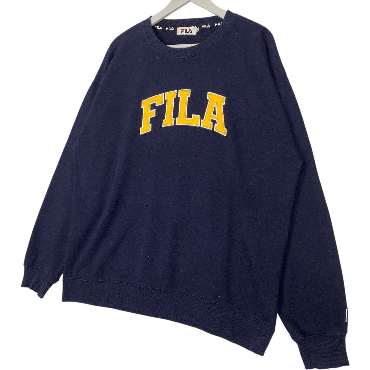 Vintage Vintage Fila Sweatshirt Crewneck Patch Logo NavyBlue Size L Size US L / EU 52-54 / 3 - 2 Thumbnail