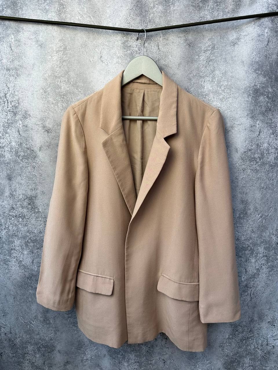 Allsaints ALLSAINTS Aleida Blazer Womens Beige Open Front Long Sleeve Size L / US 10 / IT 46 - 2 Thumbnail