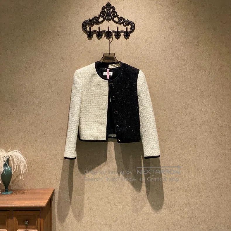 Saint Laurent Paris Saint Laurent Paris Black and White Contrast Tweed Jacket Size S / US 4 / IT 40 - 1 Thumbnail
