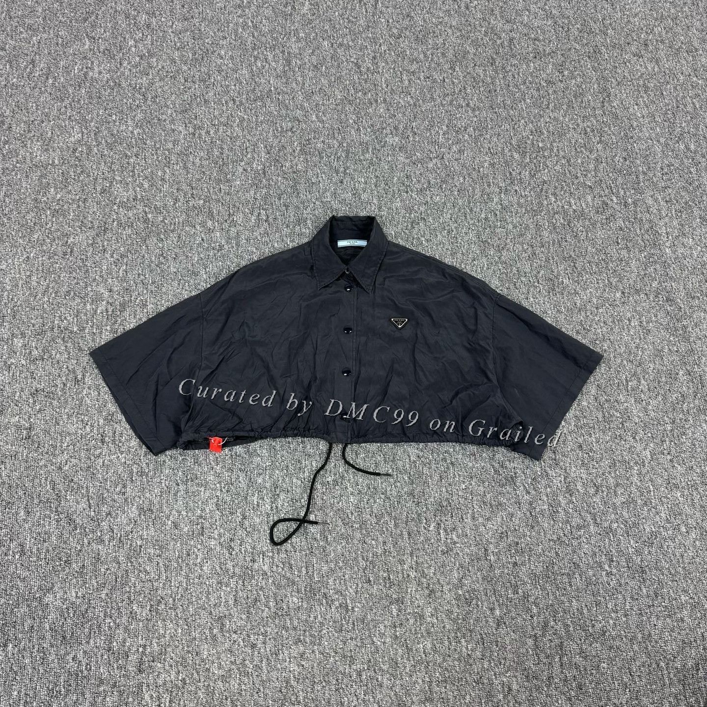 Prada Prada Black Nylon Spliced Short Shirt Jacket Size S / US 4 / IT 40 - 1 Thumbnail