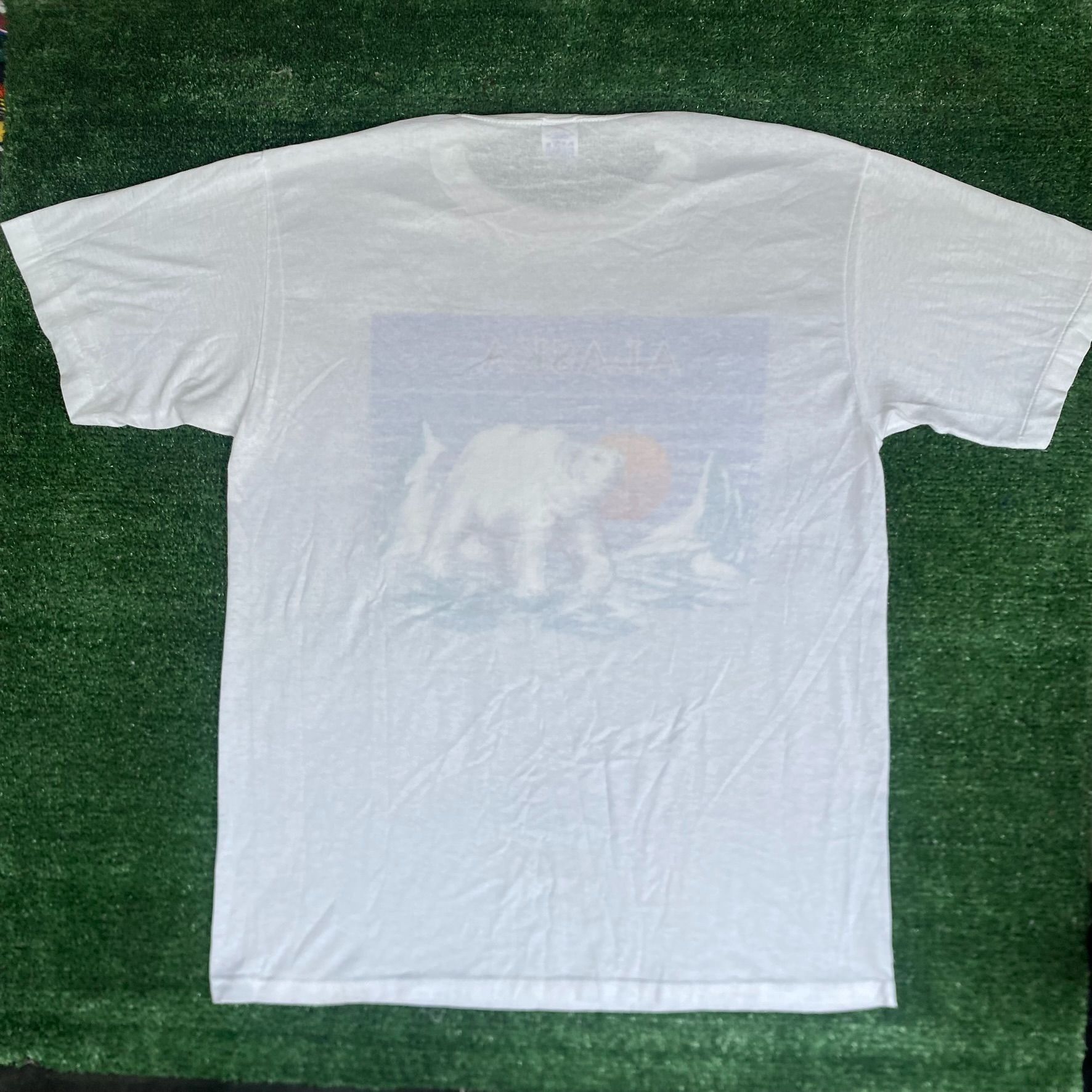 Jerzees Vintage 90s Alaska Polar Bear Shirt Nature Animal Tee Size US XL / EU 56 / 4 - 6 Thumbnail